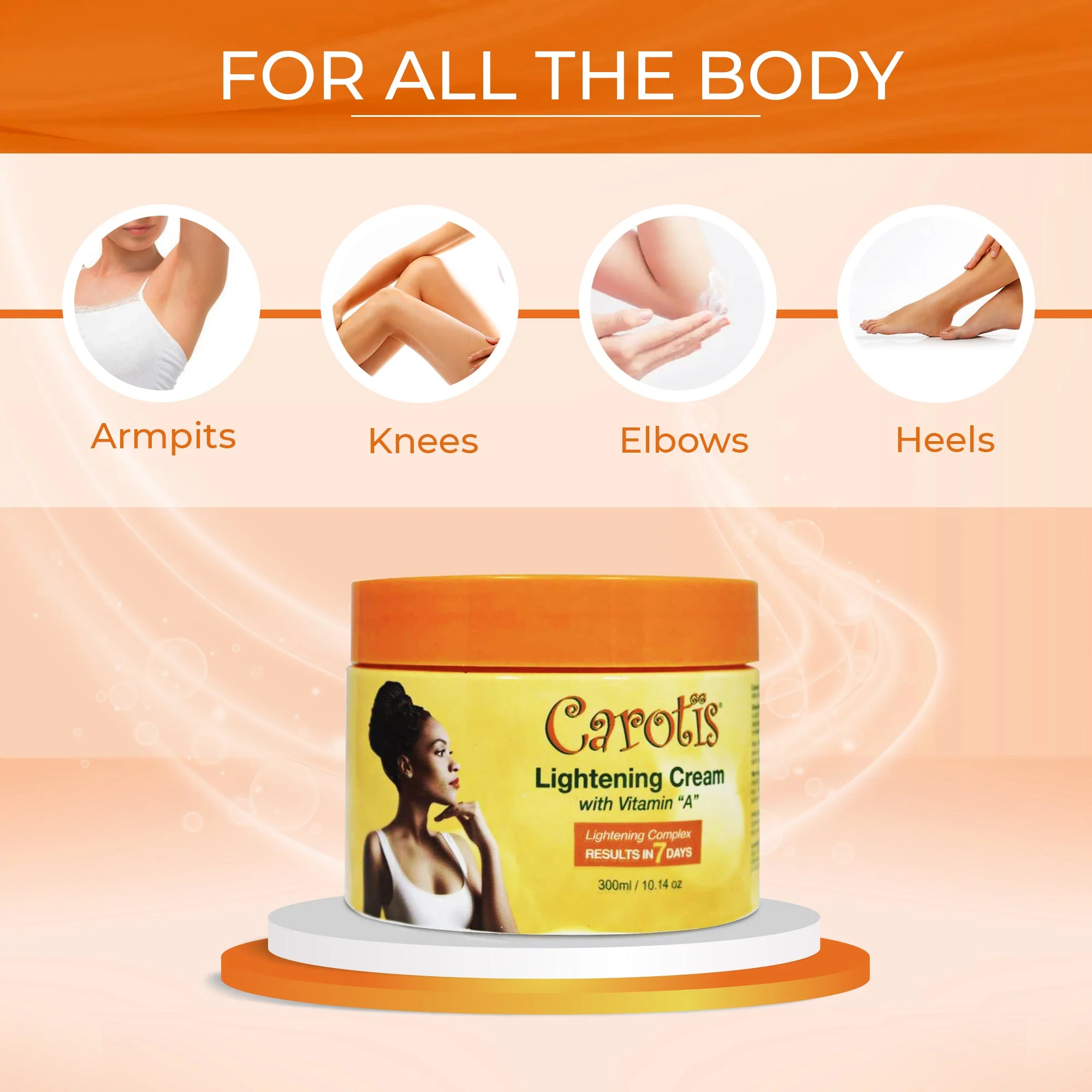 Carotis Brightening Cream Jar With Vitamin A 300ml / 10.14 fl oz - Image 4