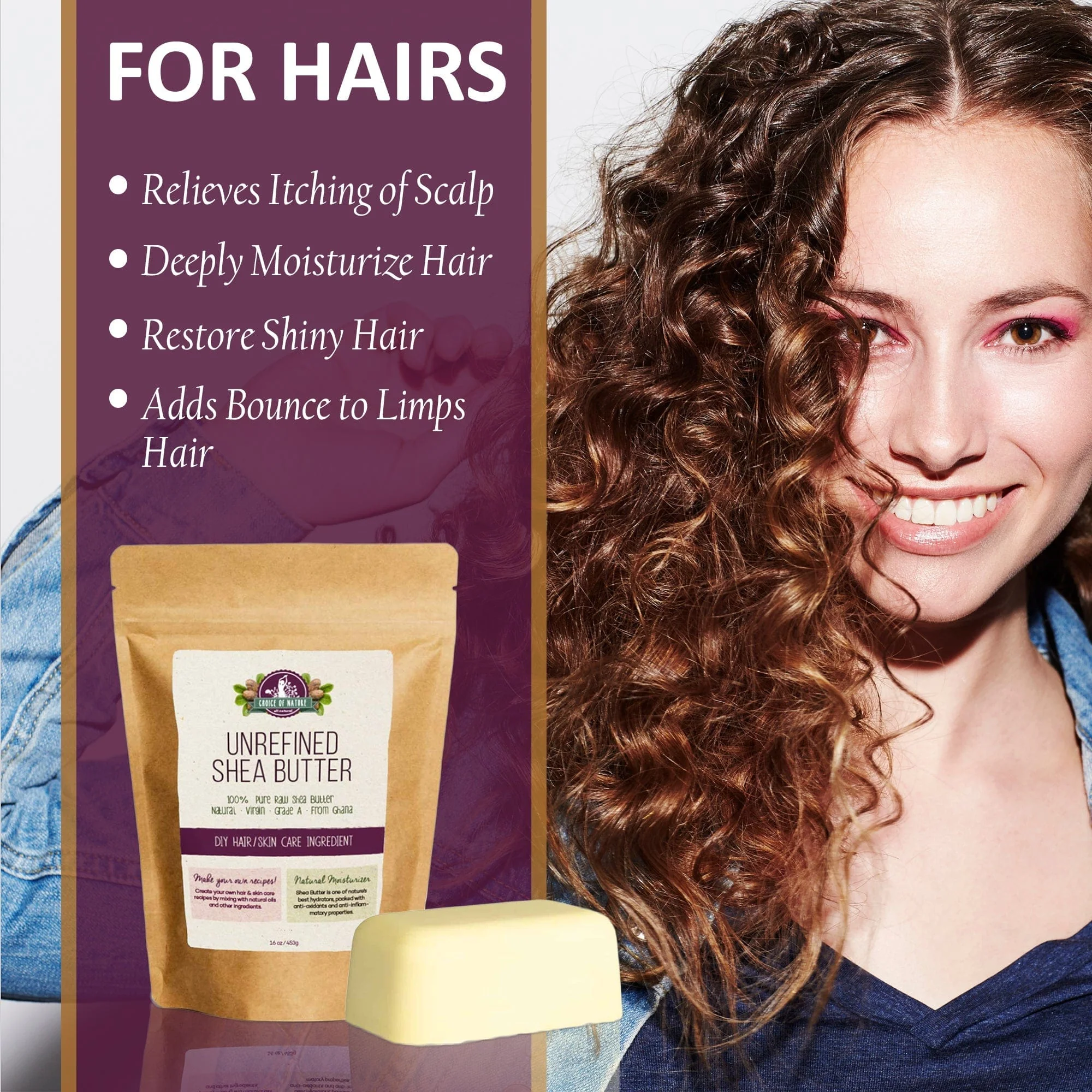 Choice of Nature Unrefined Shea Butter Bar 16oz - Image 7