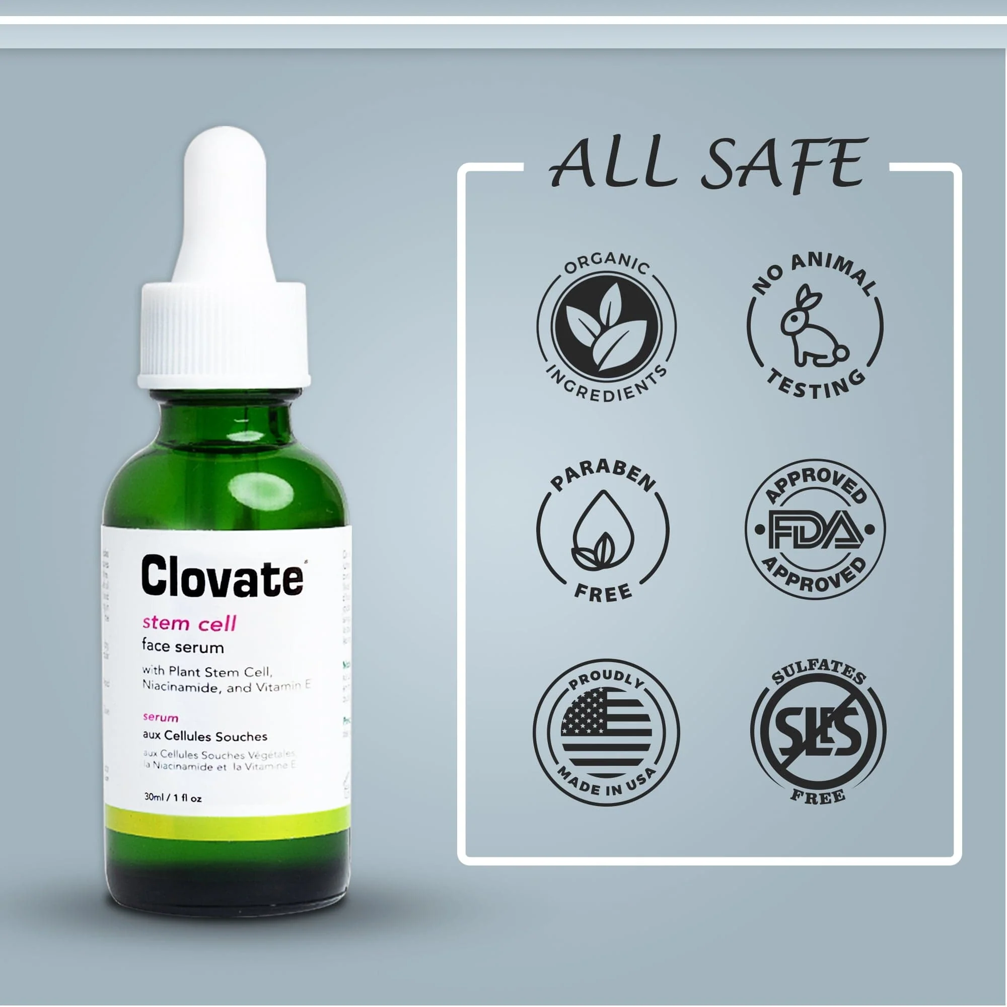 Clovate Stem Cell Serum - 30ml / 1 fl oz - Image 3