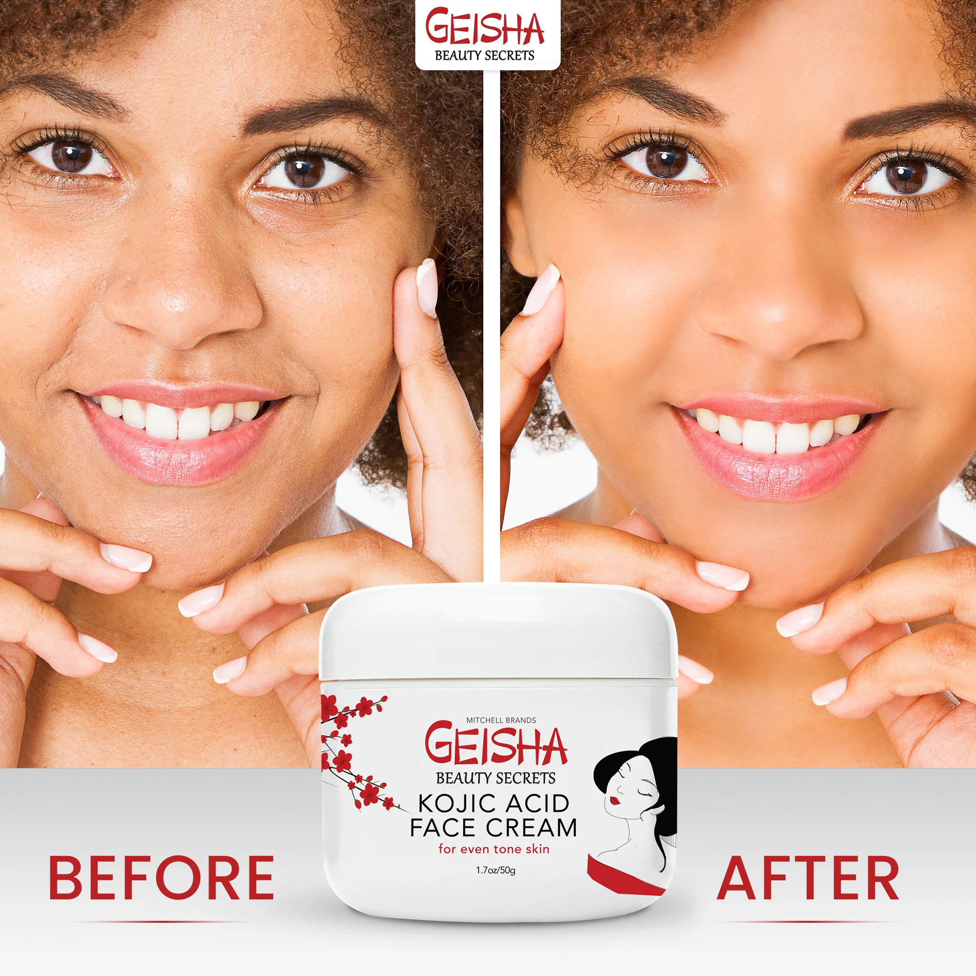 Geisha Active Brightening Cream with Kojic Acid - 50ml / 1.7 fl oz - Image 5