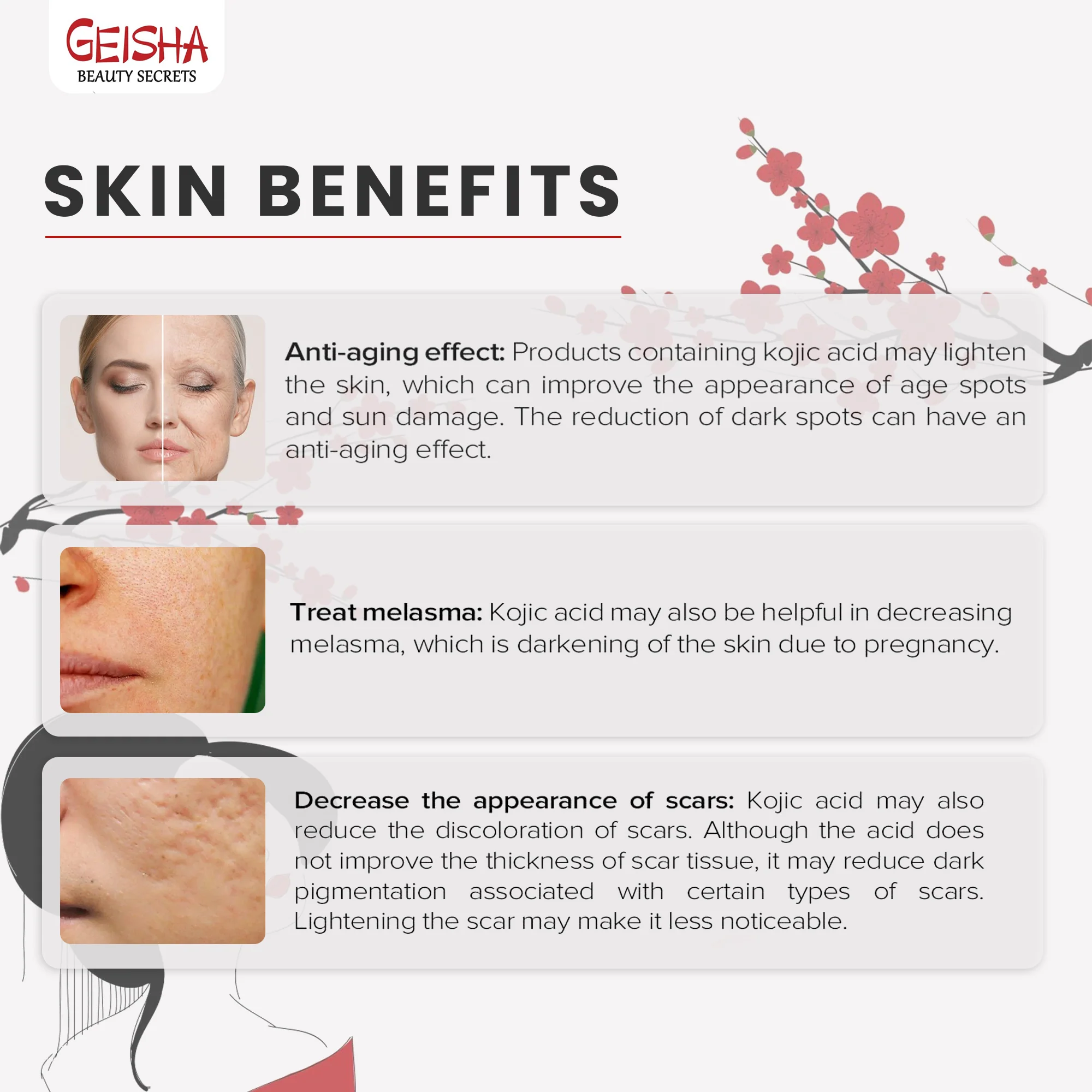 Geisha Kojic Acid Face Brightening Serum - Gluten-free serum - 30ml / 1 fl oz - Image 5