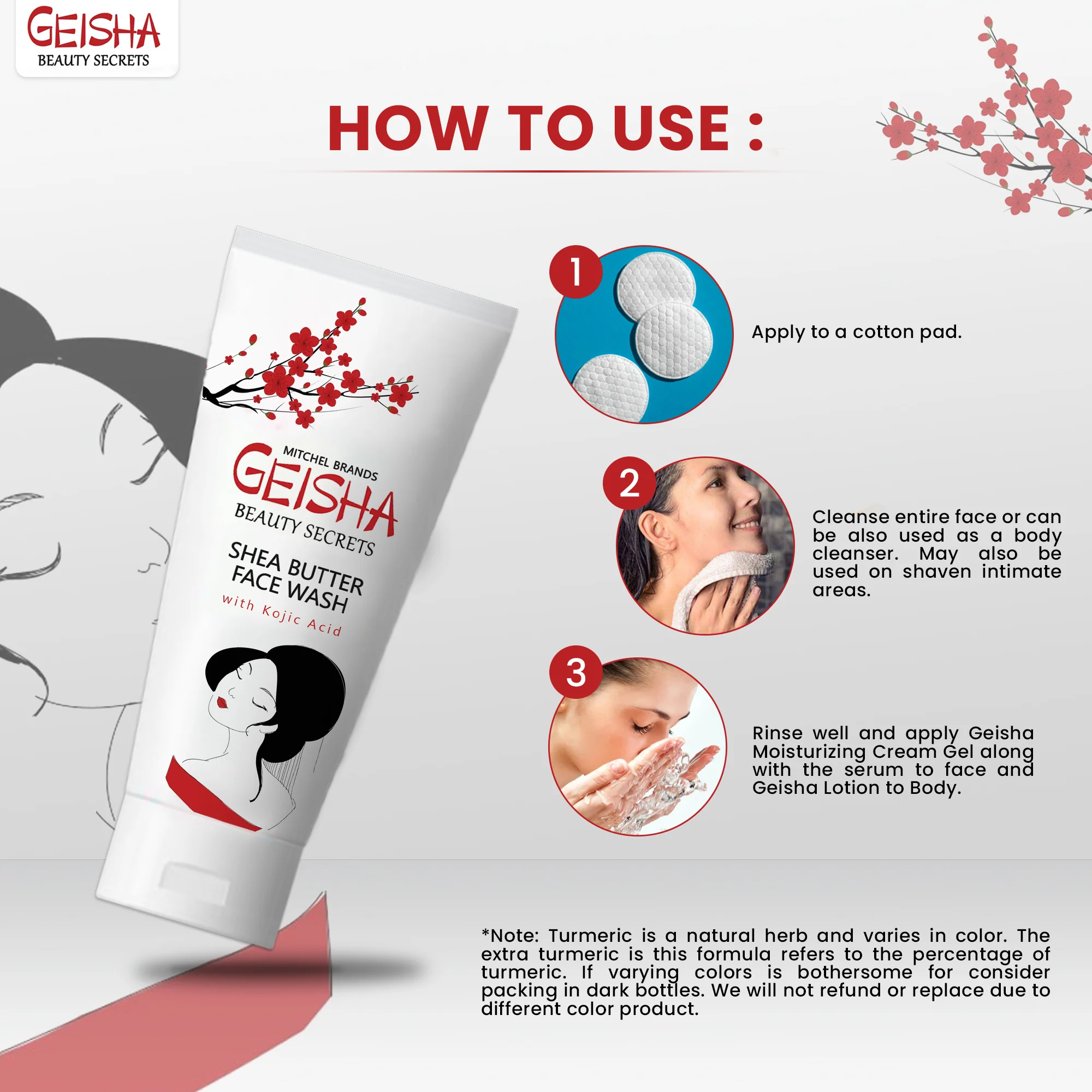 Geisha Kojic Acid Face Wash 118ml - Image 6