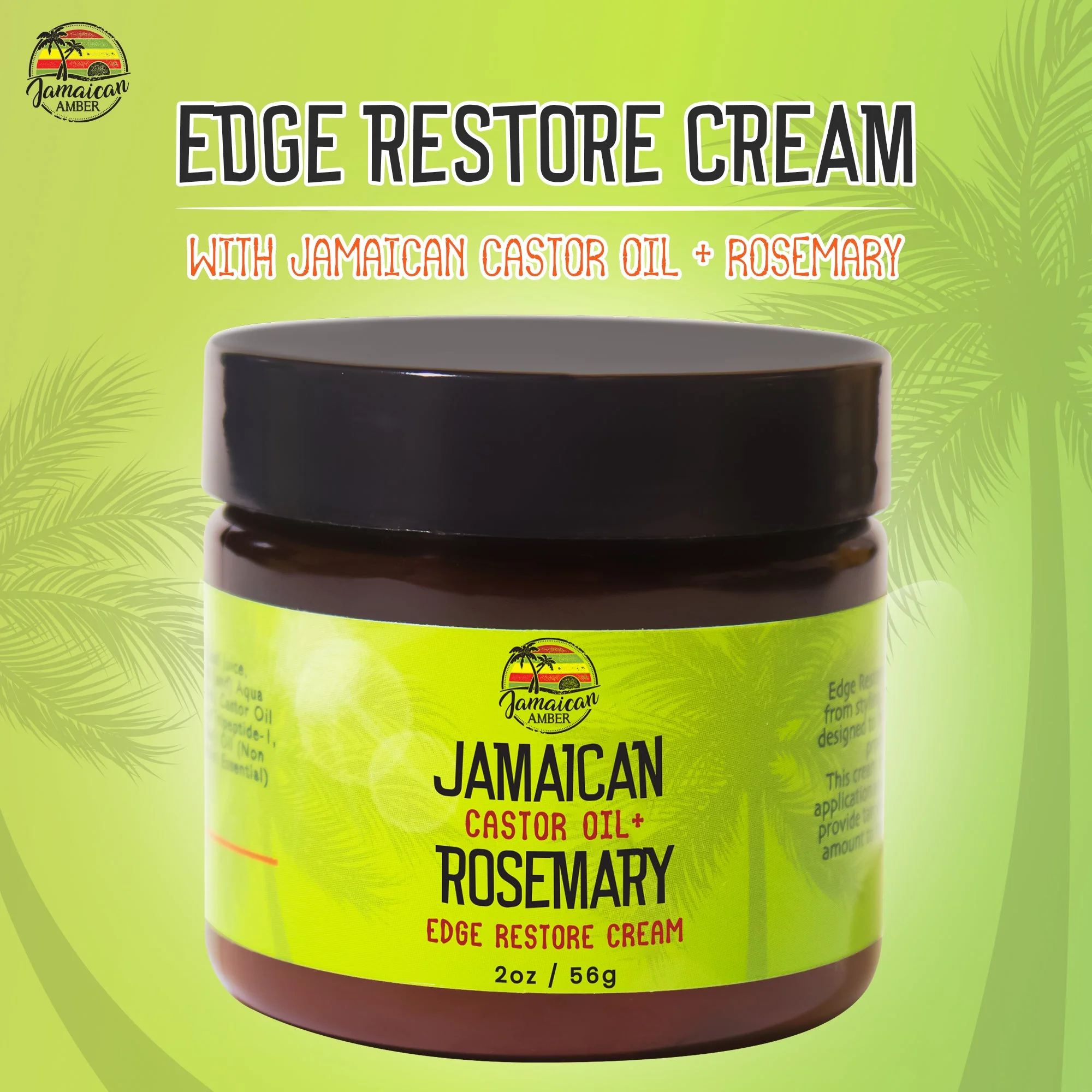 Jamaican Amber Jamaican Castor Oil & Rosemary Edge Restore Cream 2 oz/60 ml - Image 7