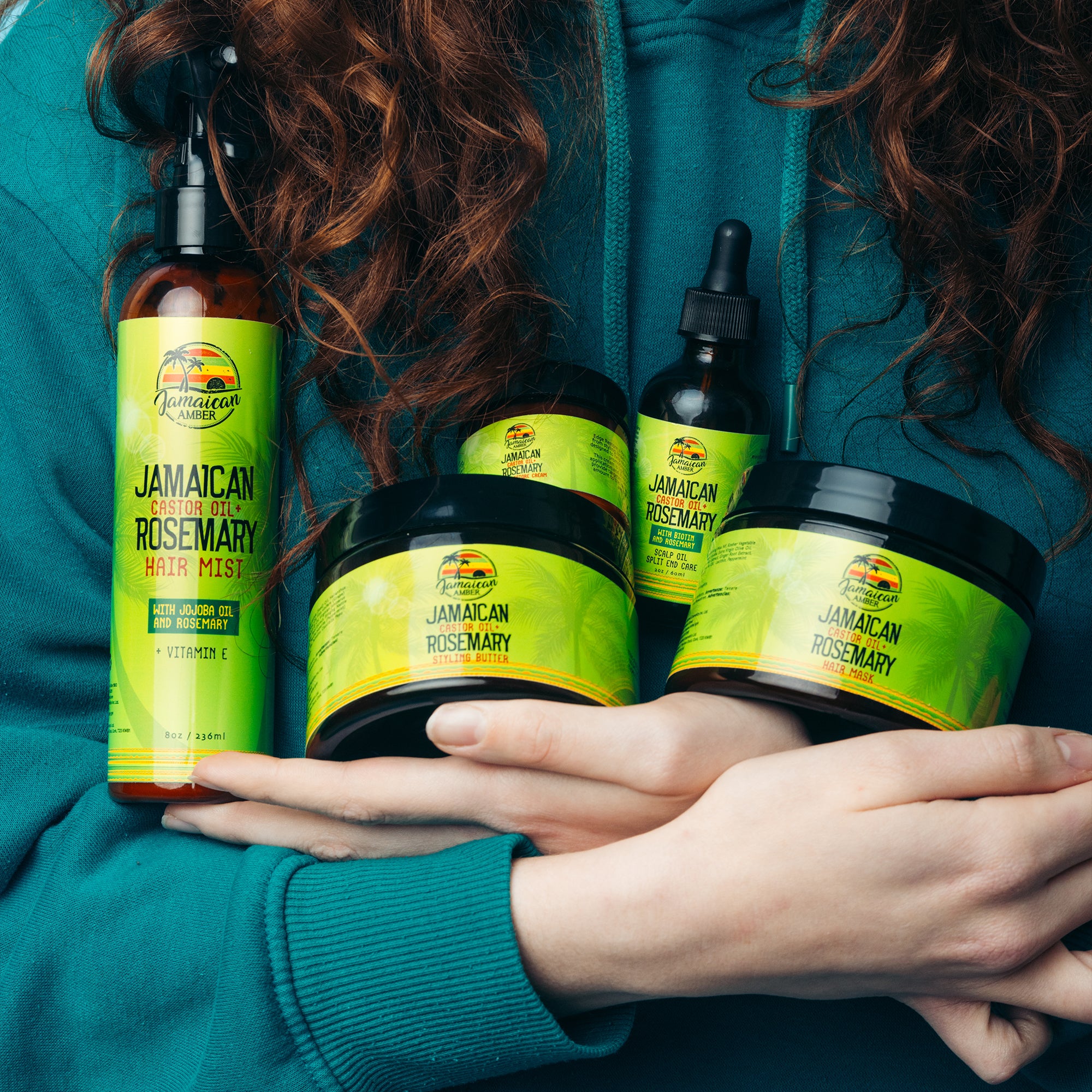 Jamaican Amber Jamaican Castor Oil & Rosemary Leave in Conditioner 8 oz/236 ml - Image 8