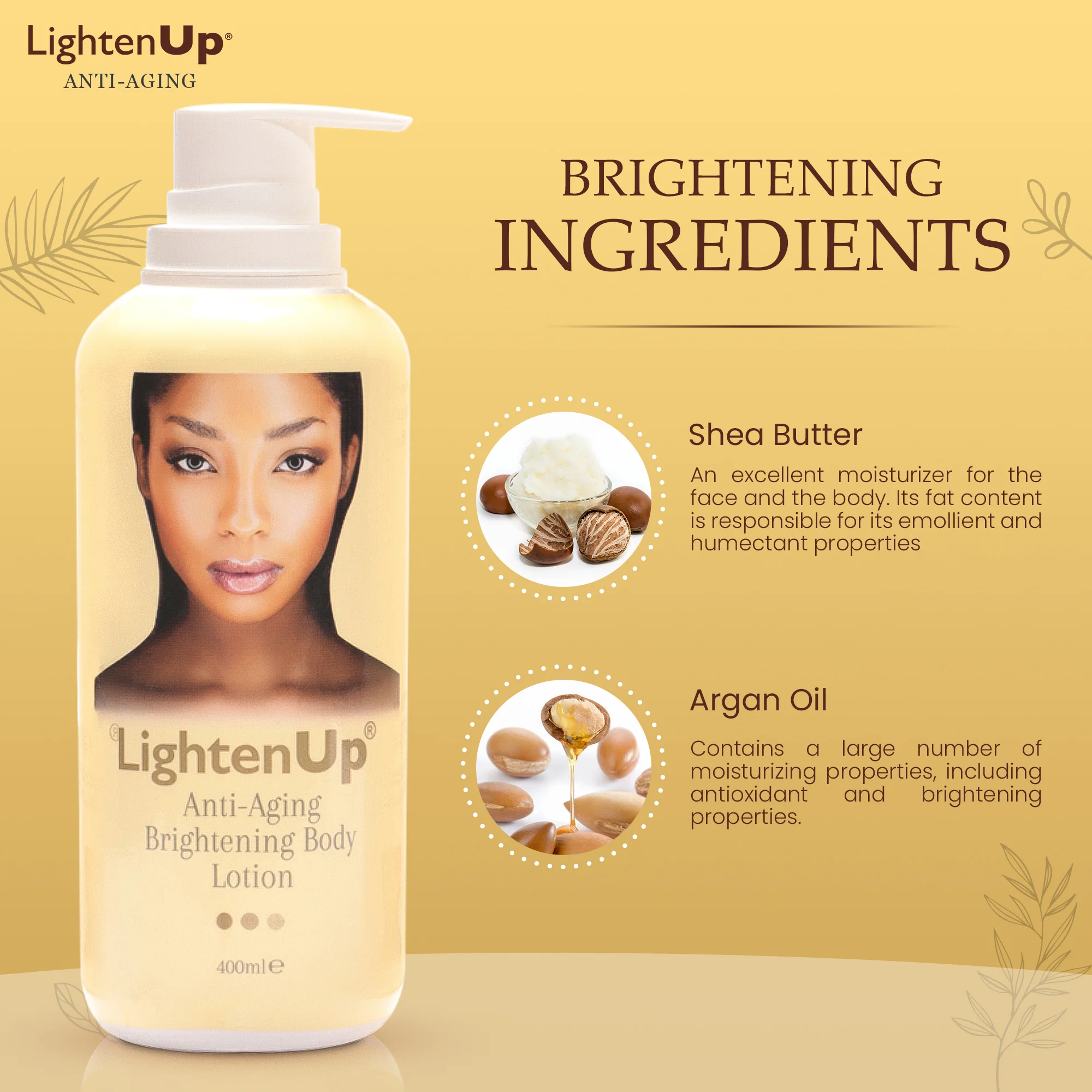 LightenUp Anti-Aging Brightening Body Lotion 400ml / 13.5 fl oz - Image 4