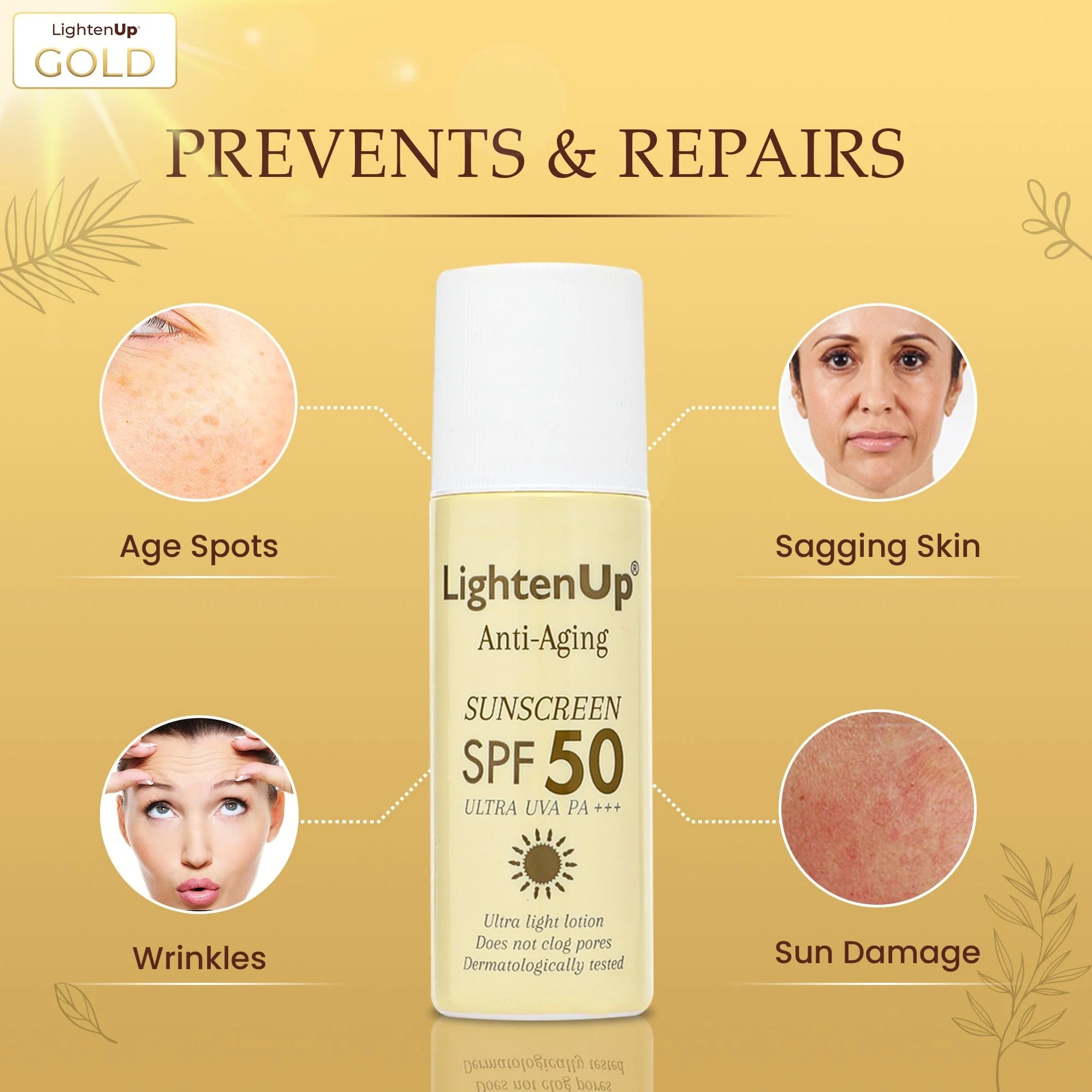 LightenUp Anti-Aging Ultra UVA PA+++ SPF 50 Sunscreen Roll On 90ml / 3.04 fl oz - Image 5
