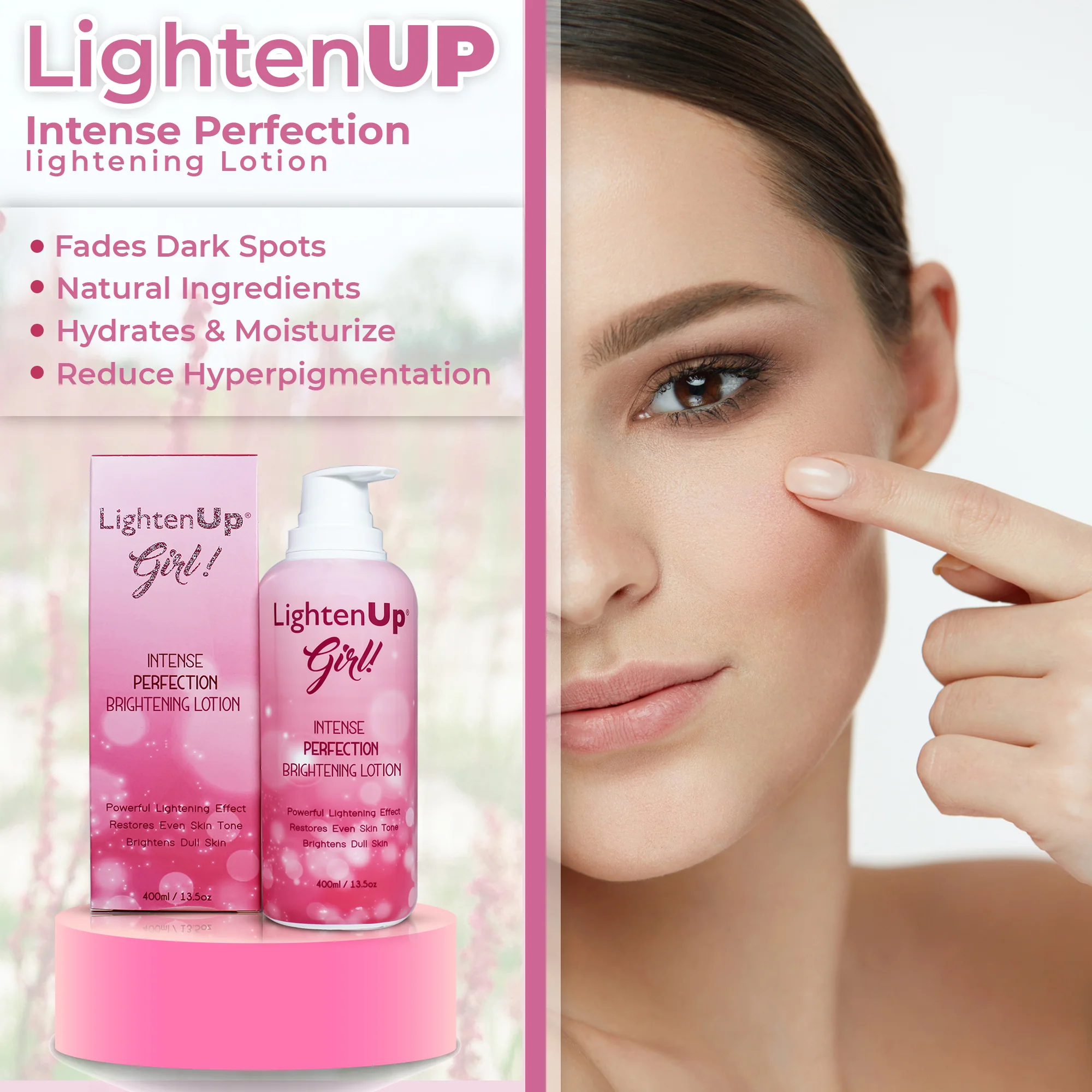 LightenUp Girl Intense Perfection Brightening Body Lotion 400ml / 13.5 fl oz - Image 3
