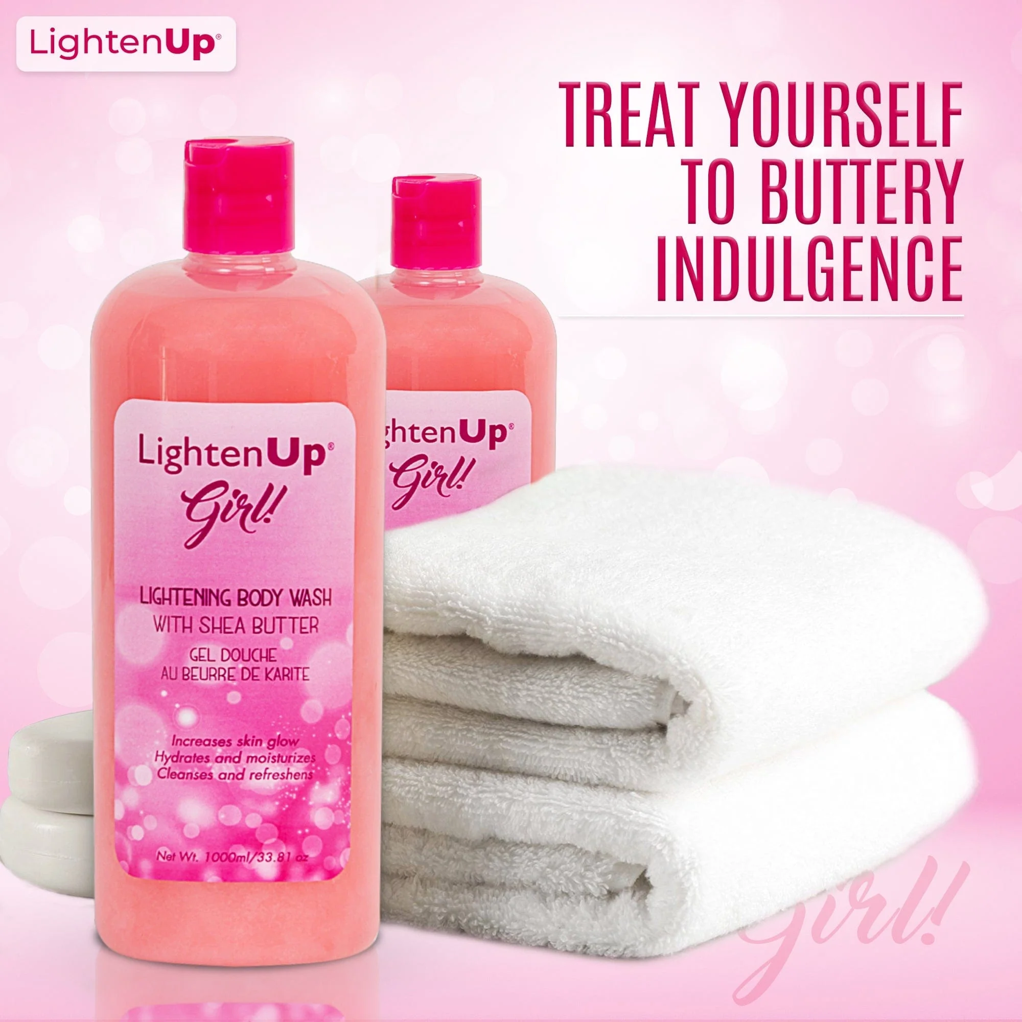 Omic LightenUp Girl! Exfoliating Shower Gel - 1000ml / 33.81 Oz - Image 4