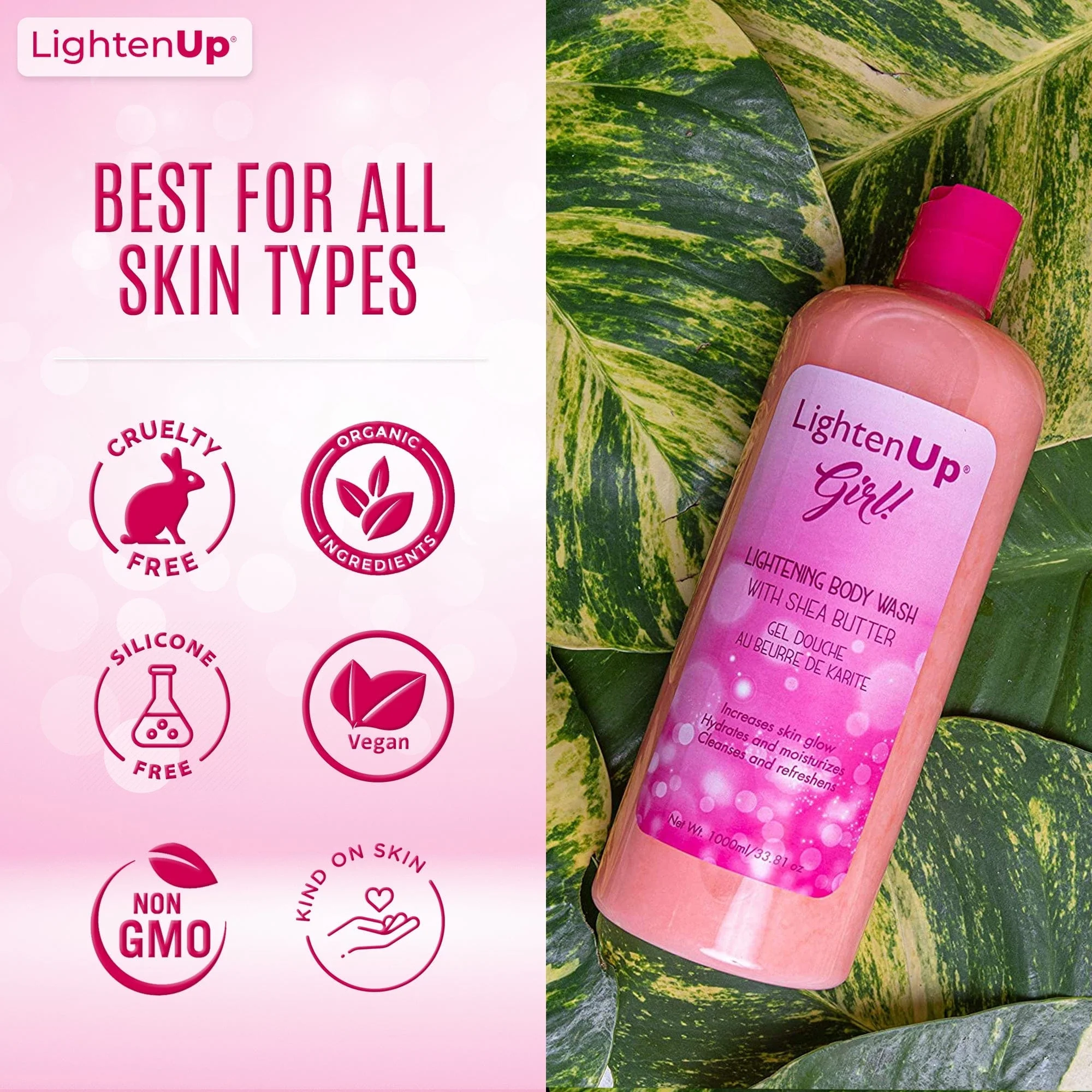 Omic LightenUp Girl! Exfoliating Shower Gel - 1000ml / 33.81 Oz - Image 6