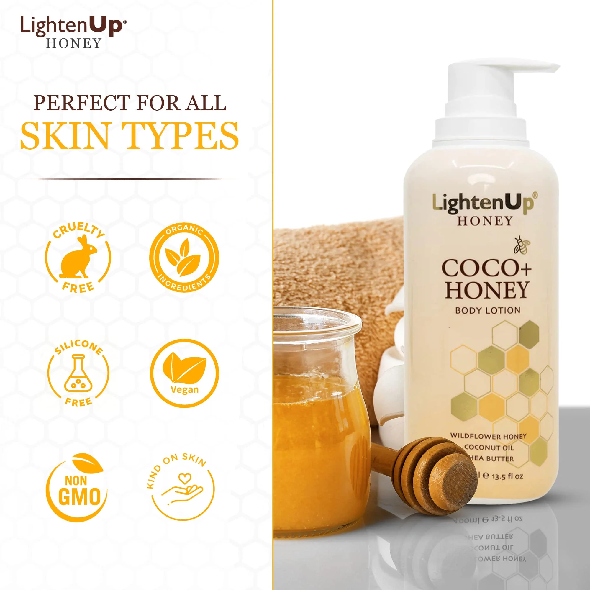 LightenUp Honey Coco Body Lotion 400ml - Image 5