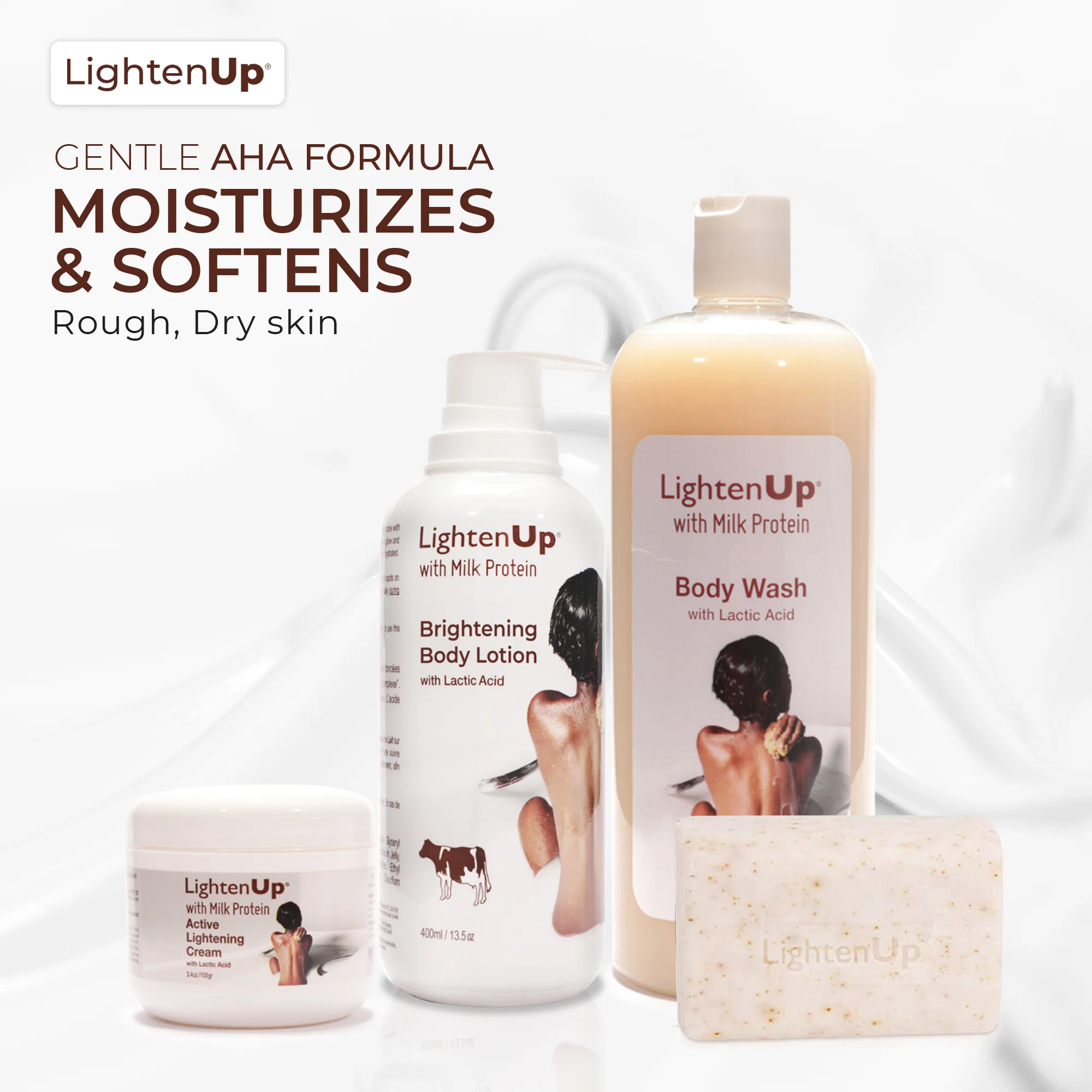 LightenUp Milk Protein Active Brightening Body Lotion 400ml / 13.5 fl oz - Image 6