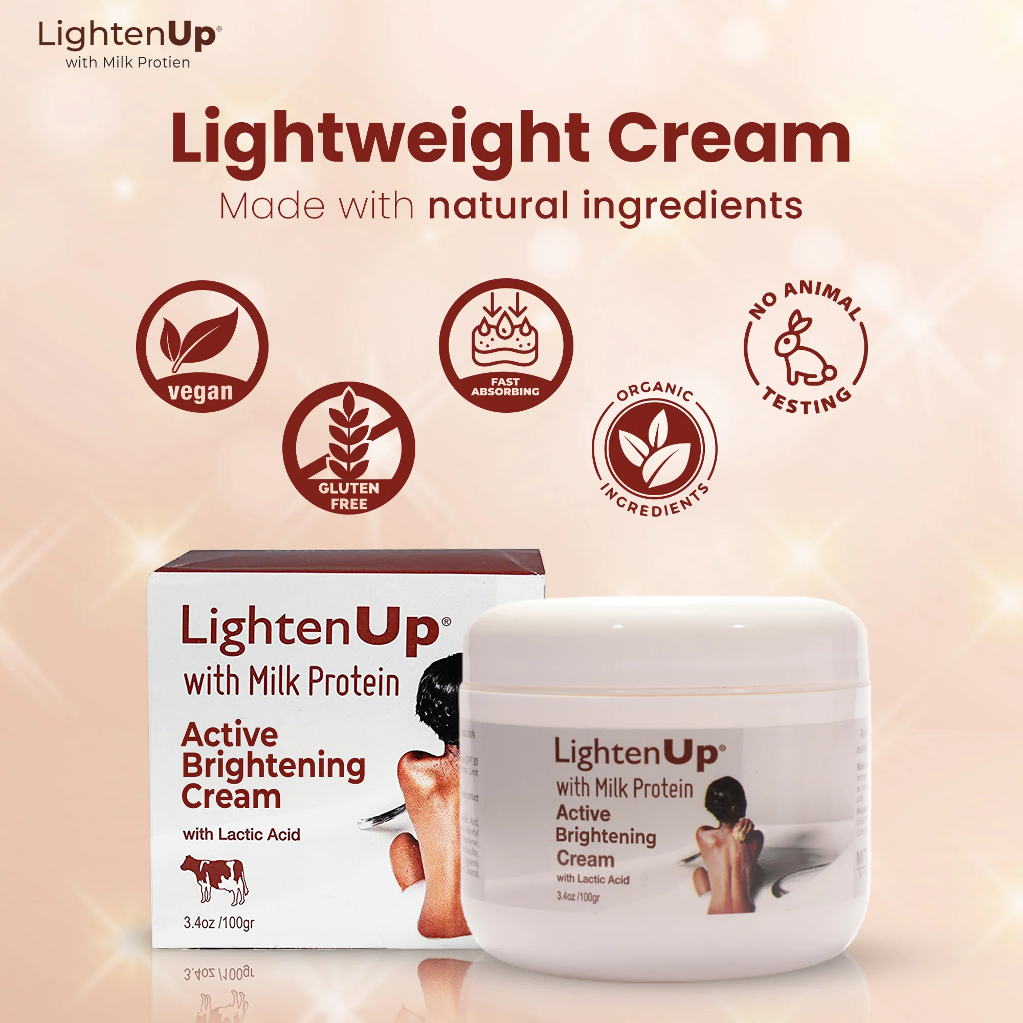 Omic Lightenup Lactic Acid Active Brightening Cream - 1004 / 3.5 Oz - Image 7