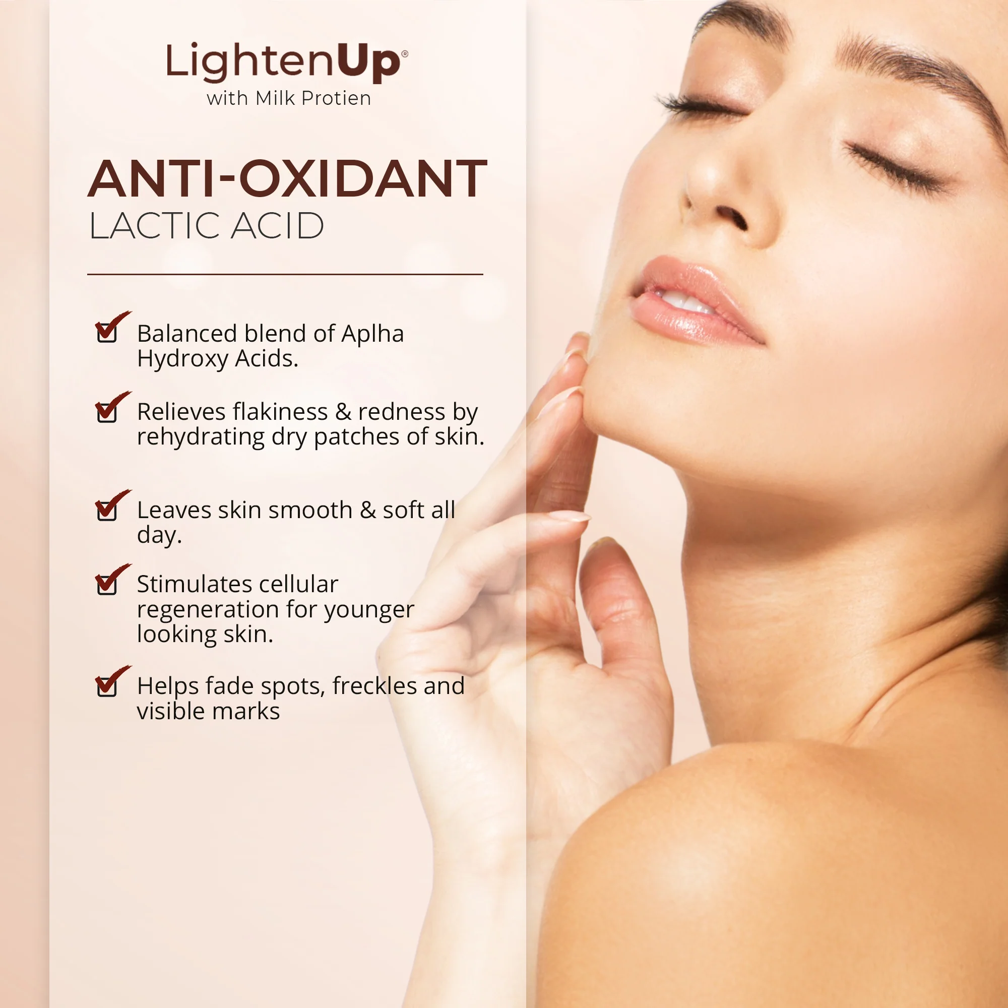 Omic Lightenup Lactic Acid Active Intense Brightening Serum - 30ml - Image 3