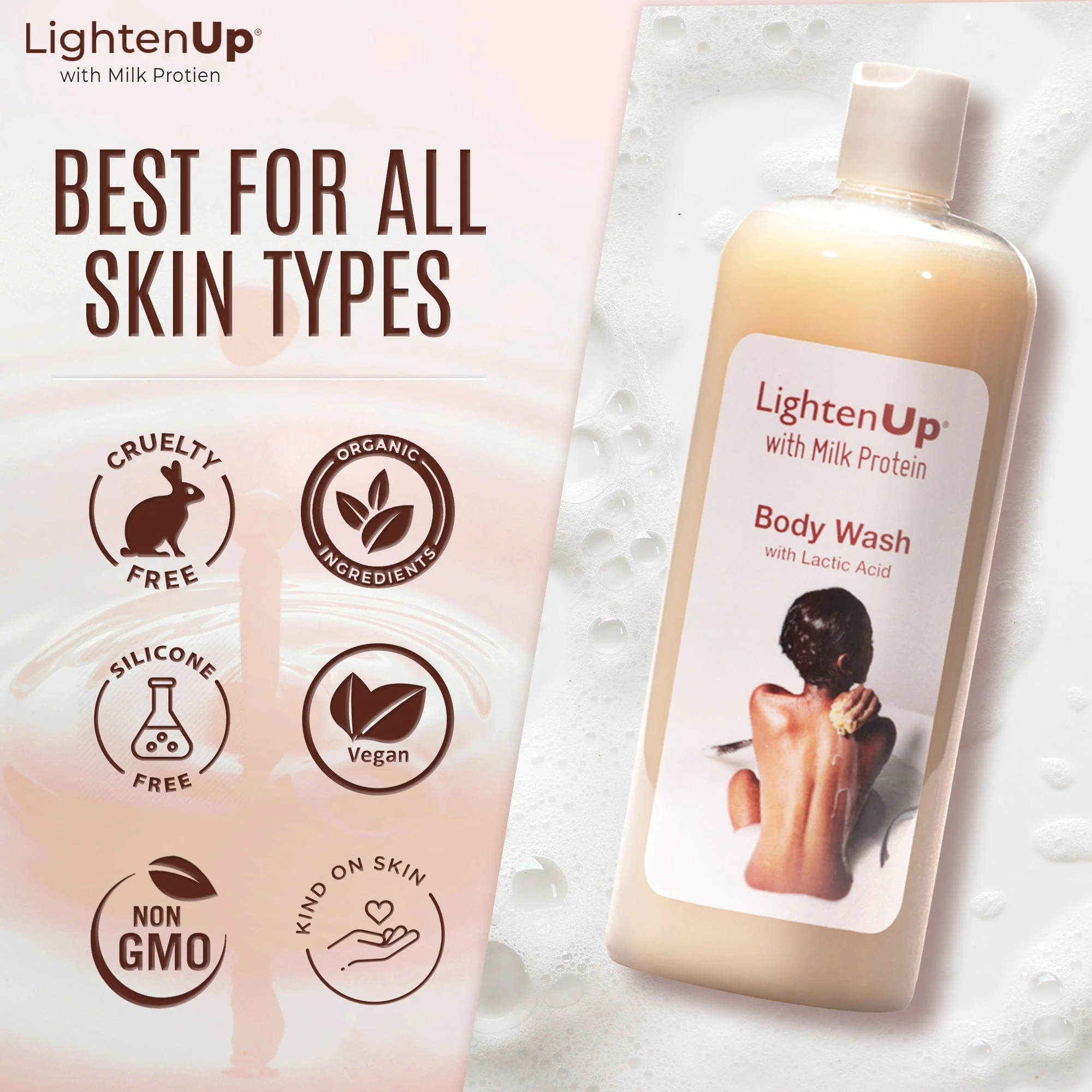 Omic Lightenup Lactic Acid Shea Butter Shower Gel - 1000ml - Image 6