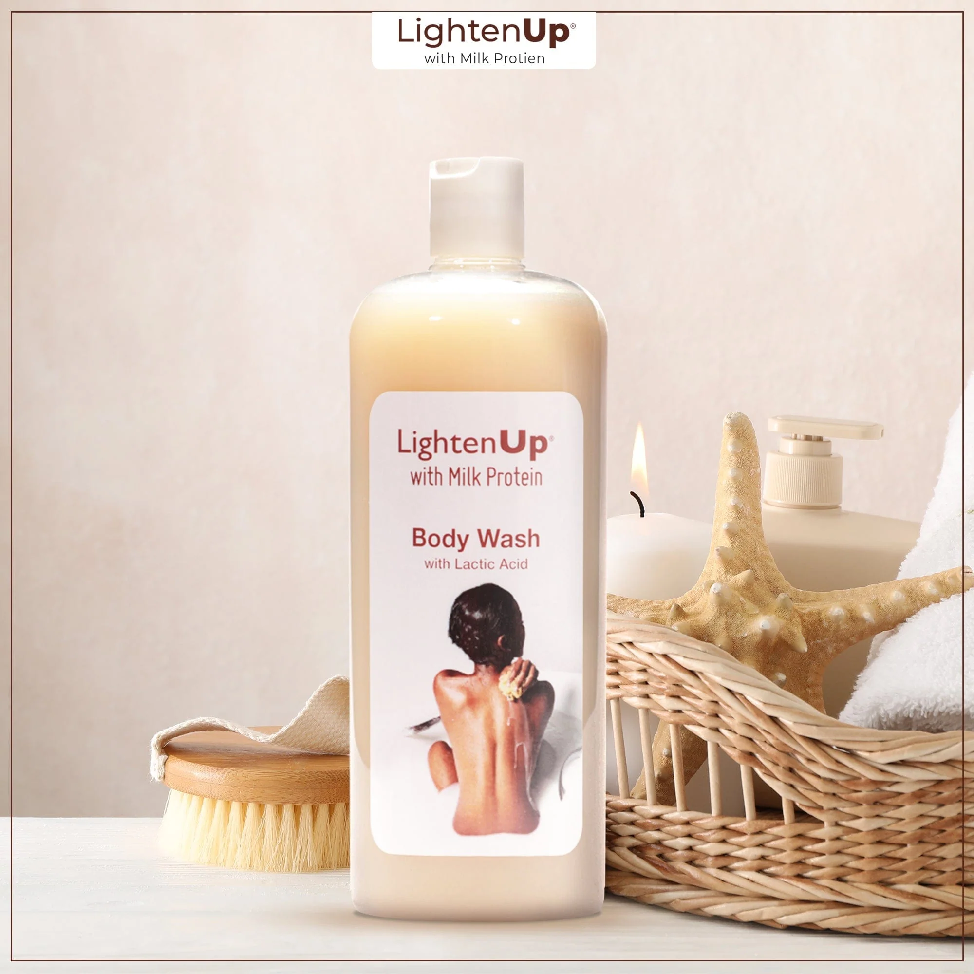 Omic Lightenup Lactic Acid Shea Butter Shower Gel - 1000ml - Image 7
