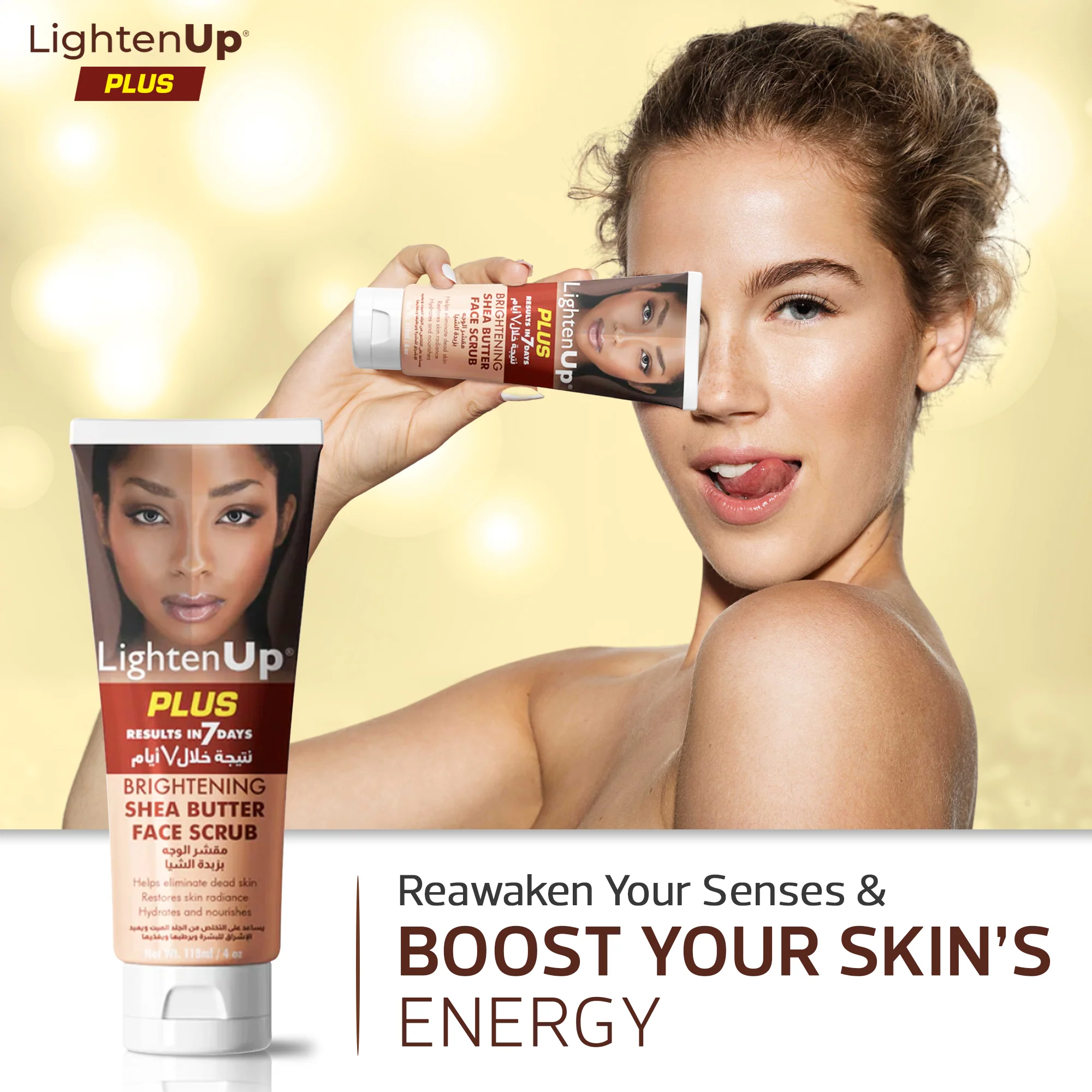 LightenUp Plus Brightening Shea Butter Face Scrub 118ml / 4 fl oz - Image 4