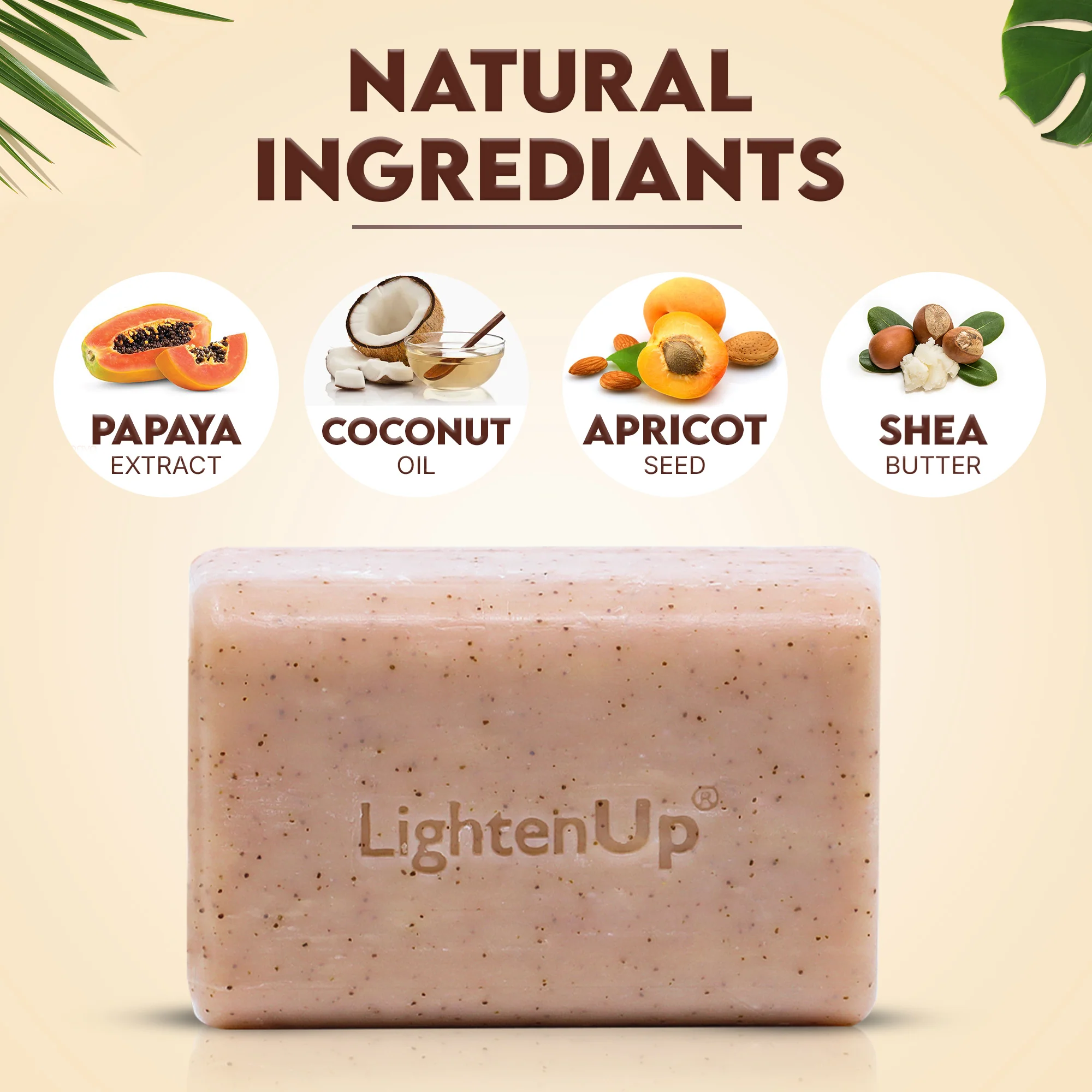 LightenUp Plus Shea Butter Exfoliating Soap 200g / 7.1 fl oz - Image 3