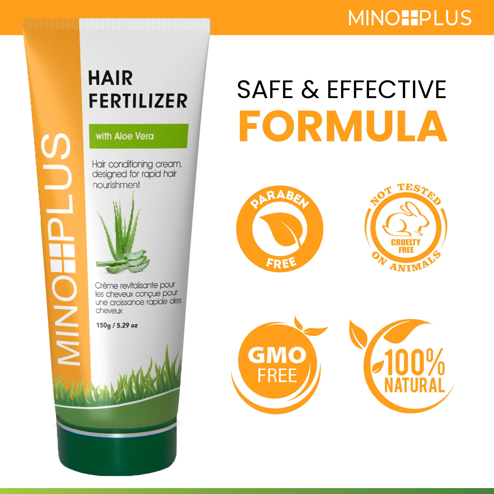 Minoplus Organic Hair Fertilizer with Camphor Oil - 150g / 5.29 oz - Image 6