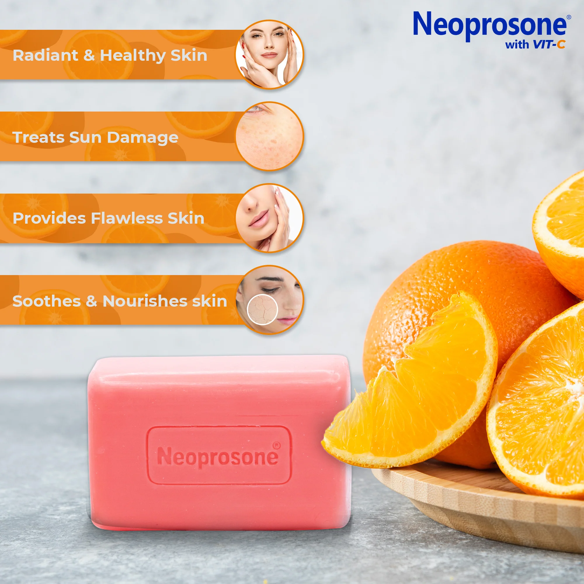 Neoprosone Beauty Soap Bar With Vitamin C 200g / 7.1 fl oz - Image 3