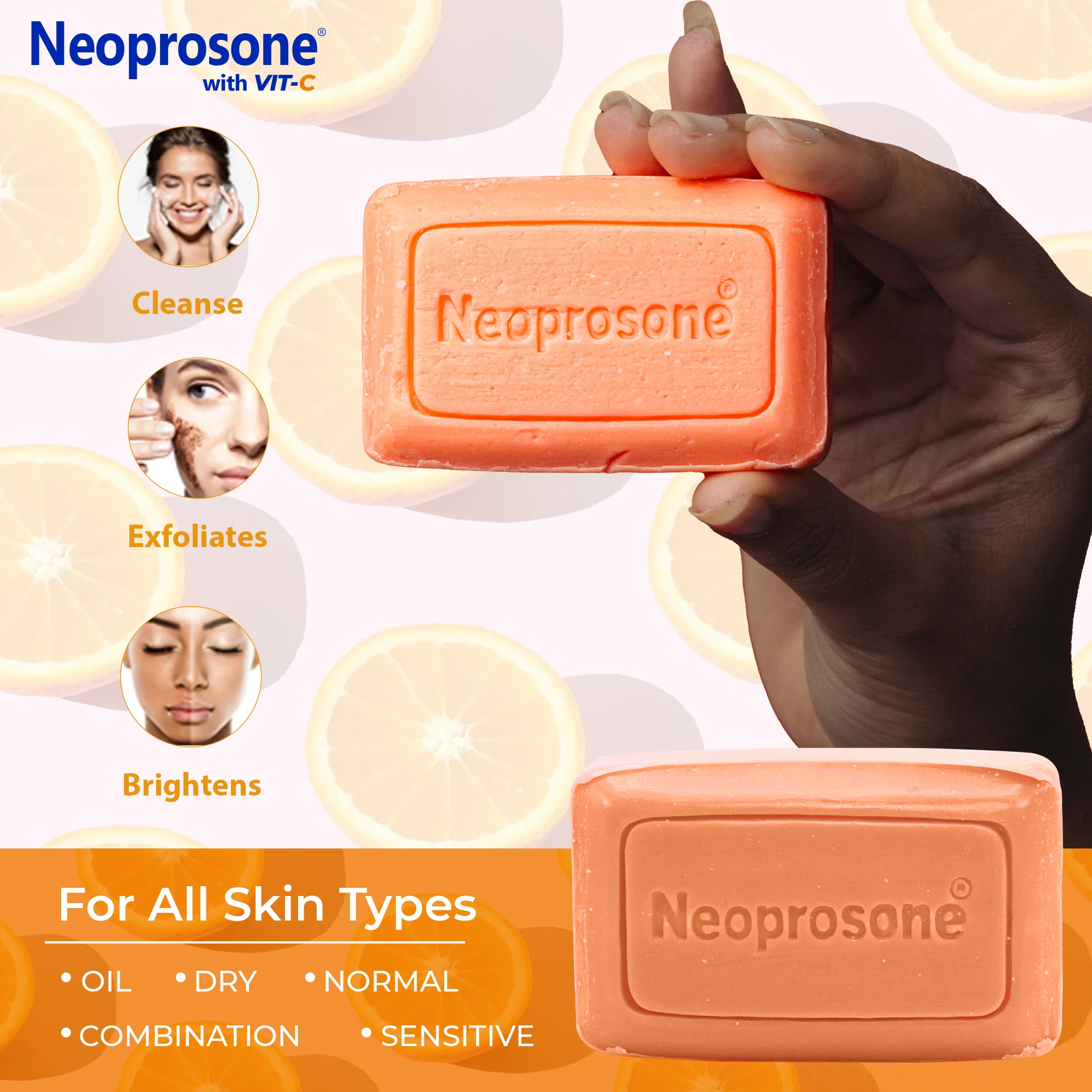 Neoprosone Beauty Soap Bar With Vitamin C 80g / 2.8 fl oz - Image 5