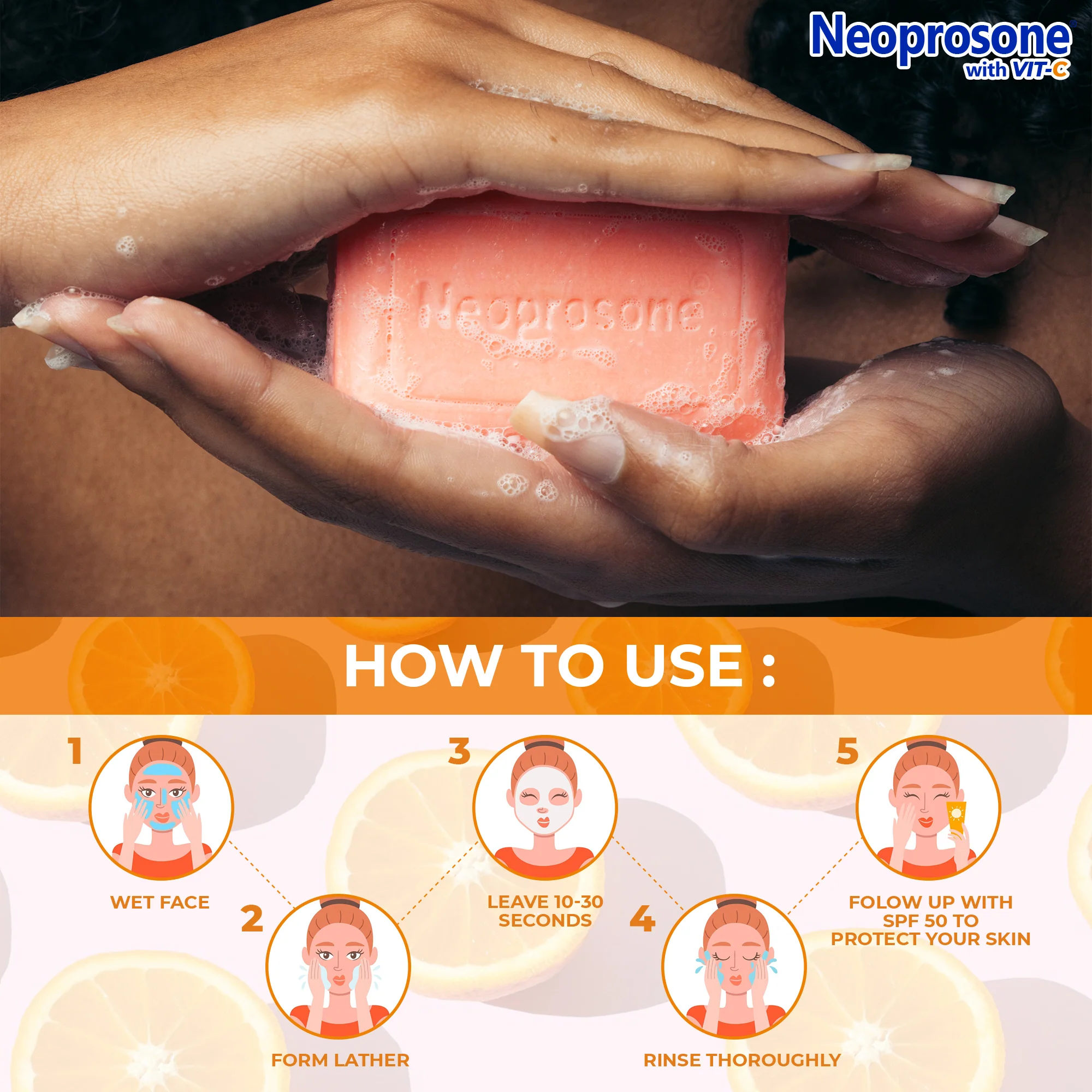 Neoprosone Beauty Soap Bar With Vitamin C 80g / 2.8 fl oz - Image 7