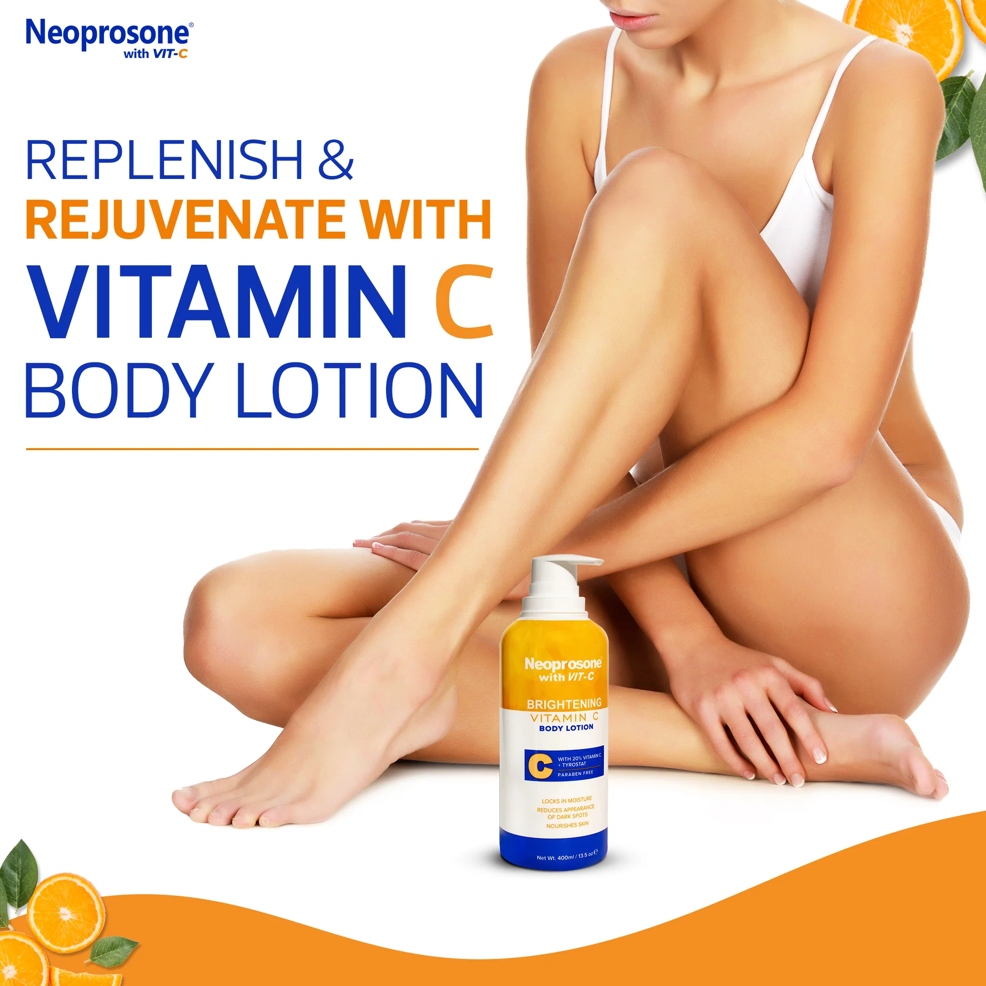 Neoprosone Brightening Body Lotion With Vitamin C 400ml / 13.5 fl oz - Image 4