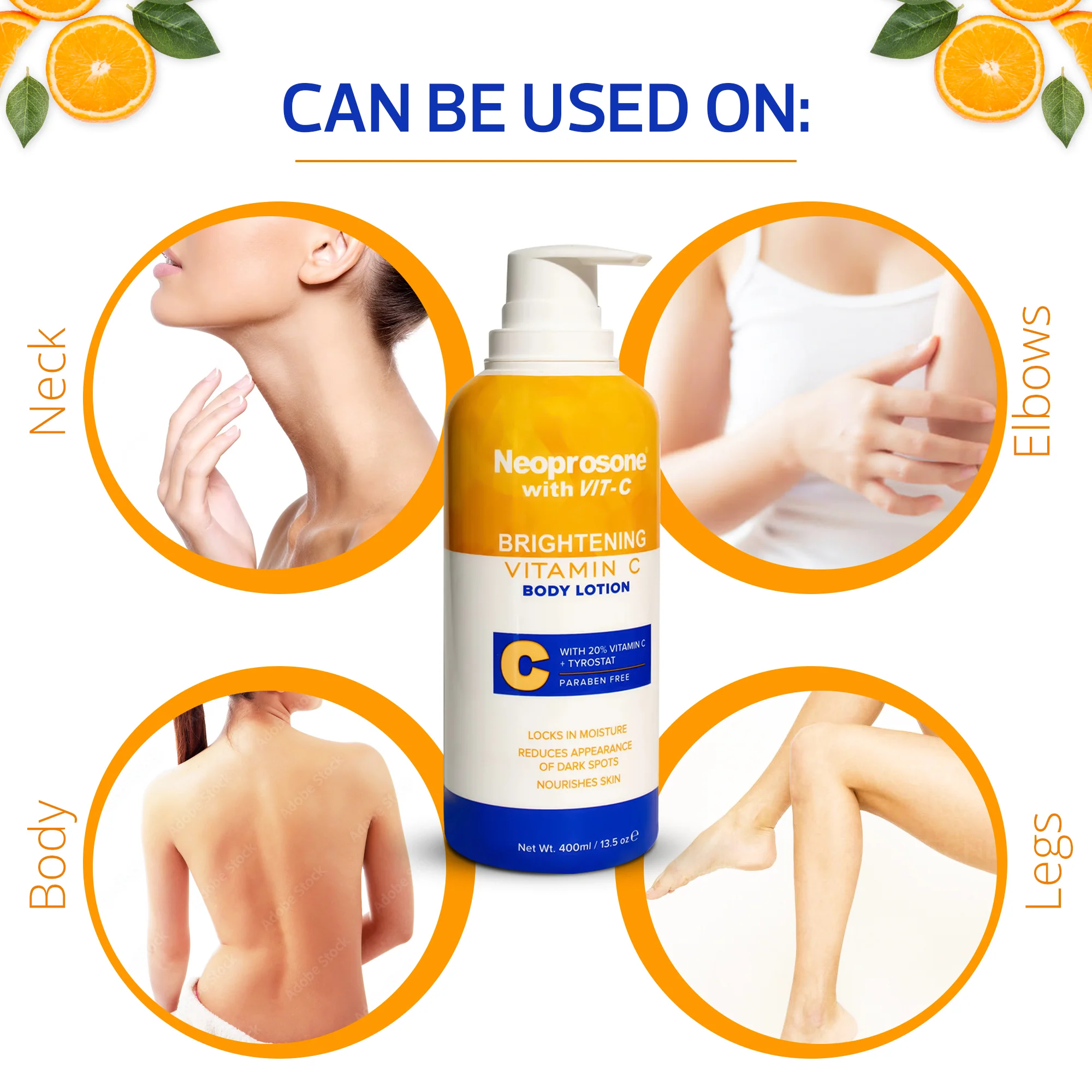 Neoprosone Brightening Body Lotion With Vitamin C 400ml / 13.5 fl oz - Image 6