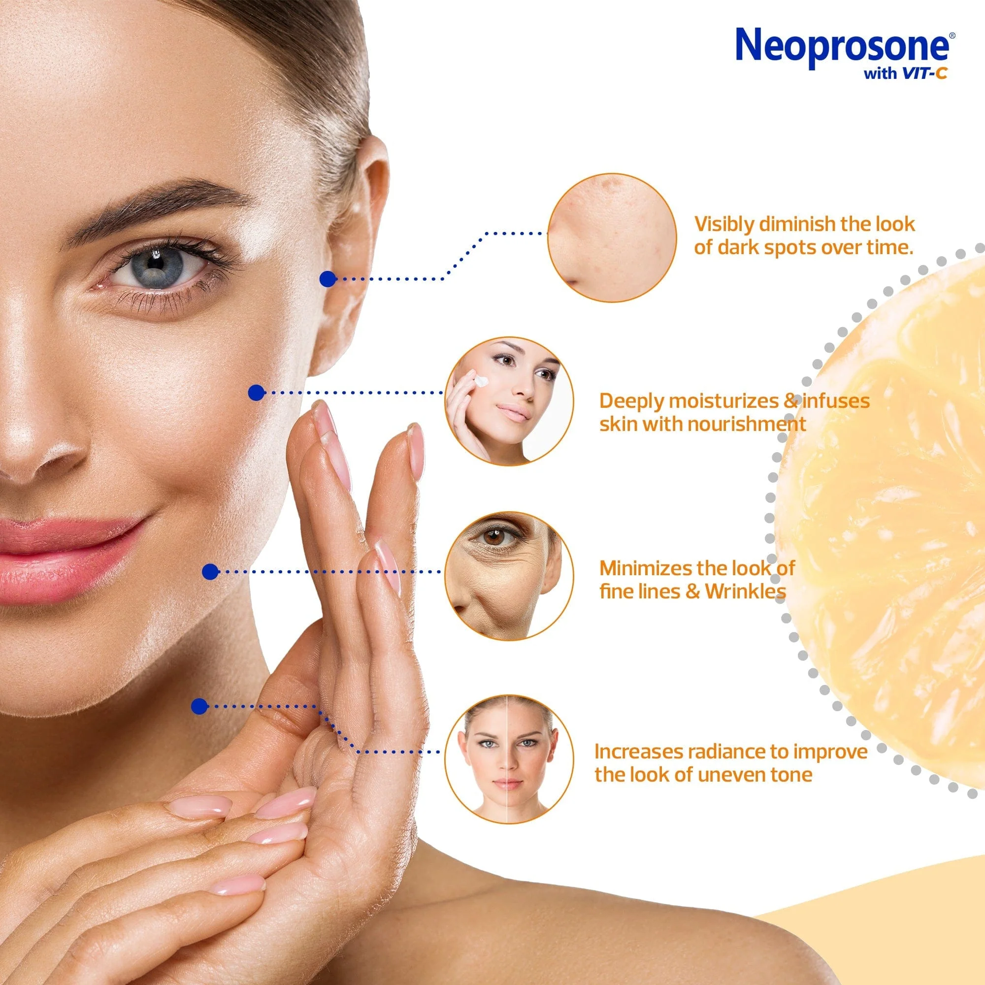 Neoprosone Brightening Cream With Vitamin C 50g / 1.7 fl oz - Image 3