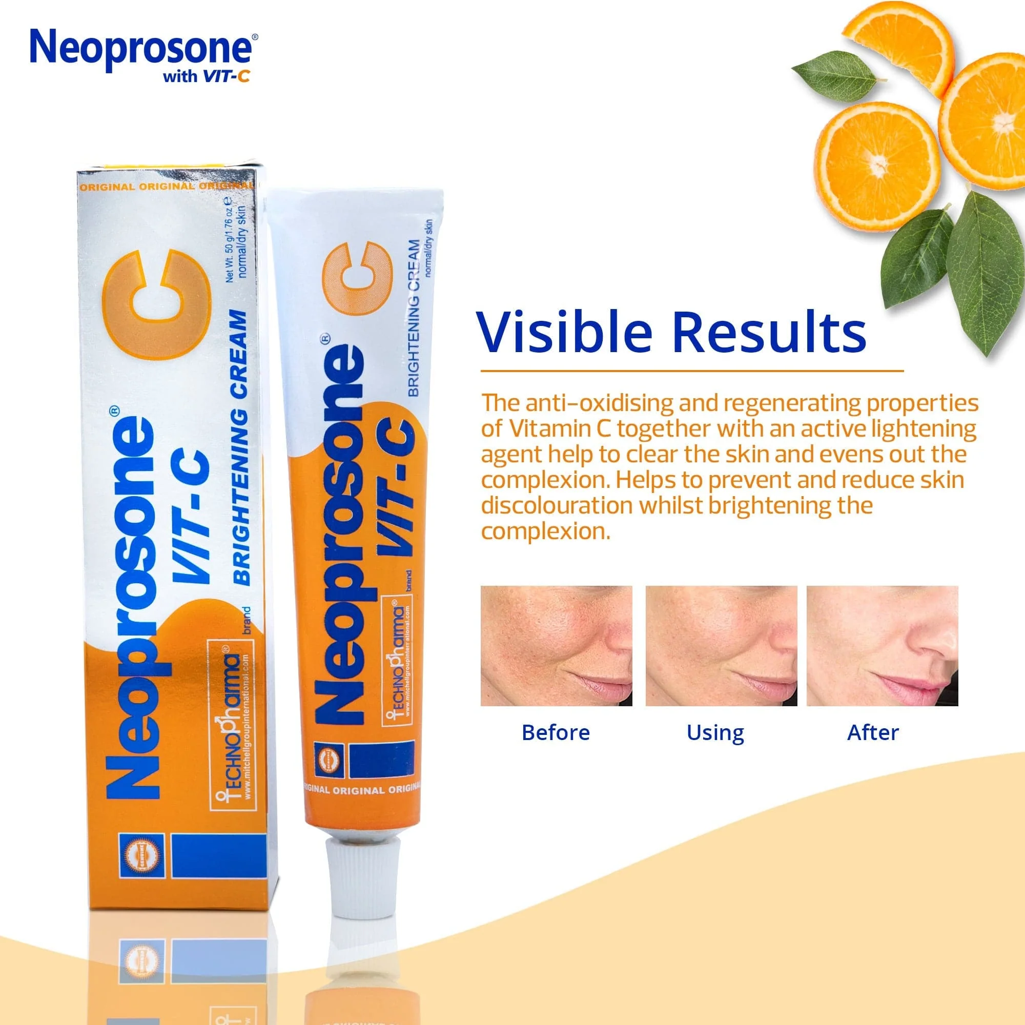 Neoprosone Brightening Cream With Vitamin C 50g / 1.7 fl oz - Image 4