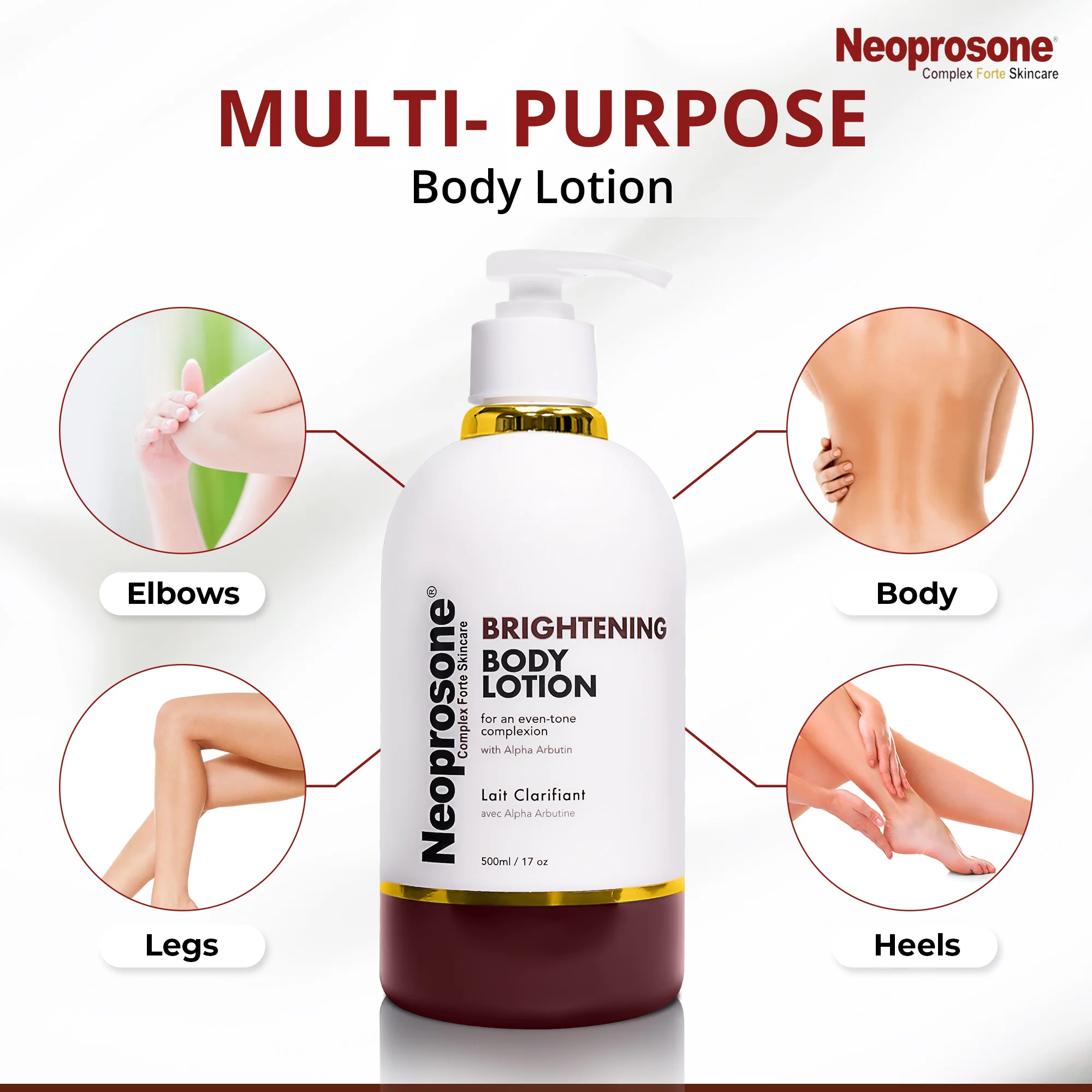 Neoprosone Brightening Moisturizer Body Lotion 500ml / 16.9 fl oz - Image 5