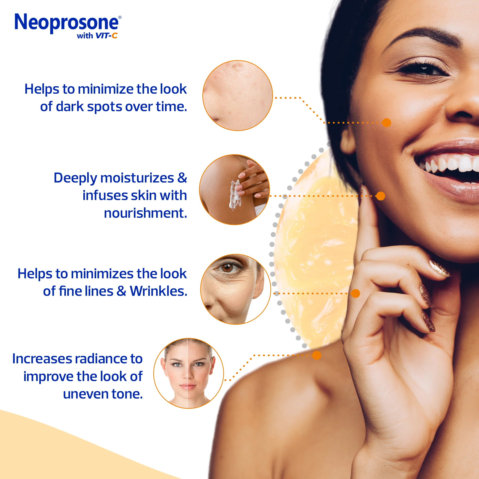 Neoprosone Brightening Moisturizer Body Lotion With Vitamin C 500ml / 16.9 fl oz - Image 3