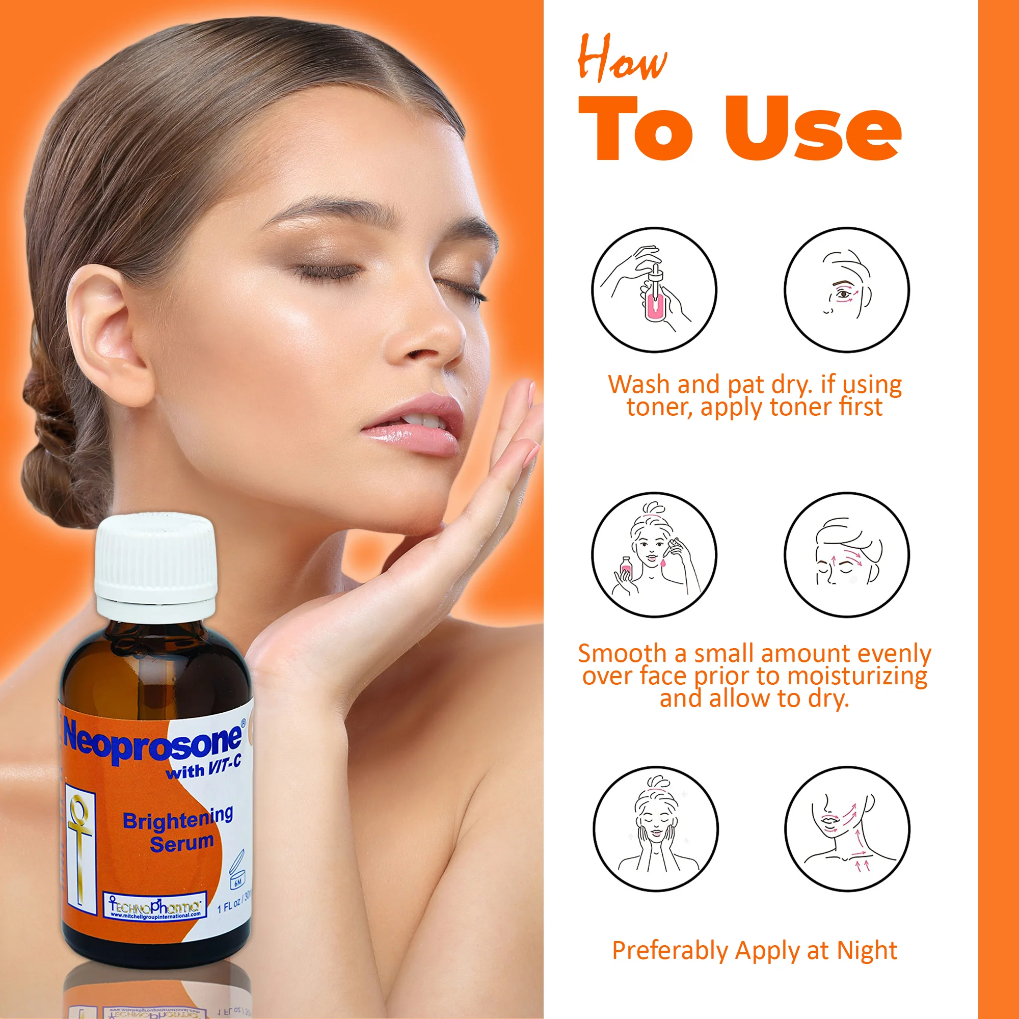 Neoprosone Brightening Serum With Vitamin C 30ml / 1 fl oz - Image 4