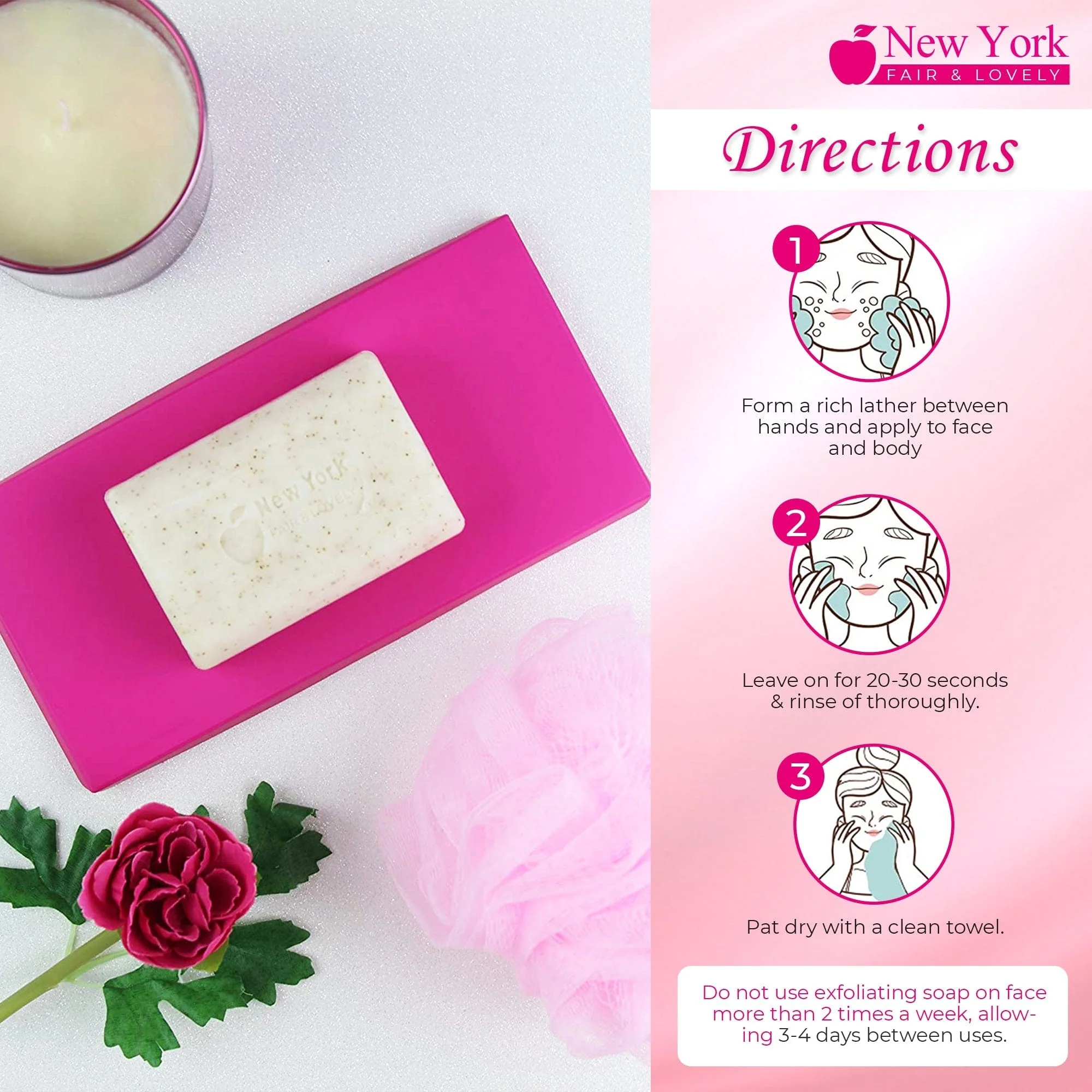 New York Fair & Lovely Exfoliating Soap 200G - Image 5