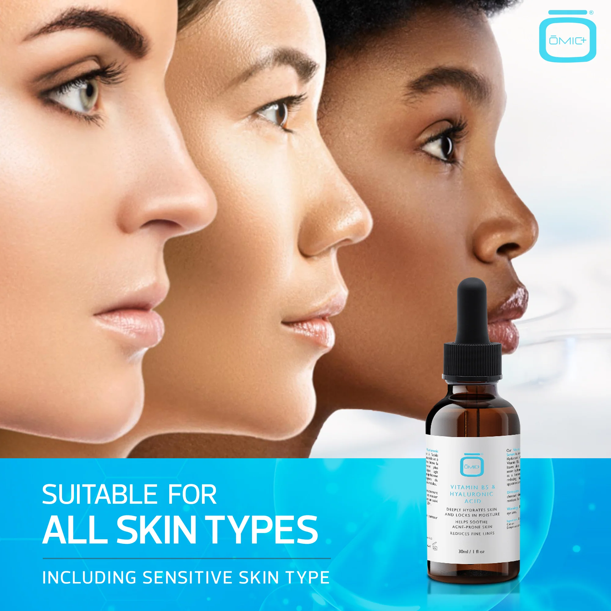 Omic+ Vitamin B5 & Hyaluronic Serum - 30ml / 1 Fl Oz - Image 5