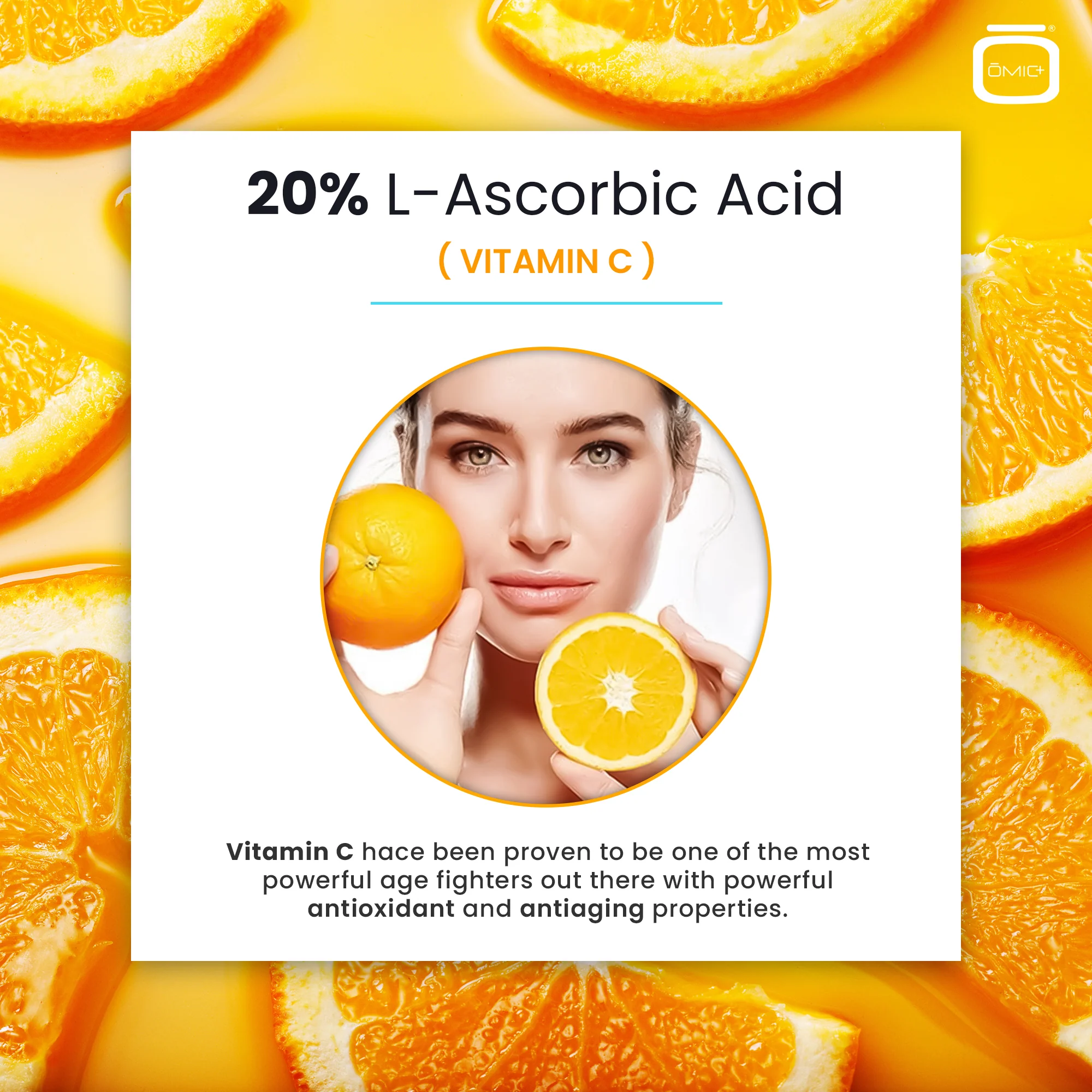 Omic+ Vitamin C Cream 20% L-Ascorbic Acid 50ml Jar - Image 4