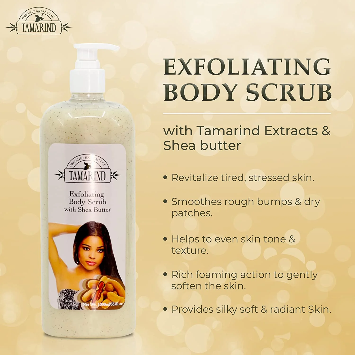 Organic Essence of Tamarind Exf Shower Gel 1000ml - Image 3