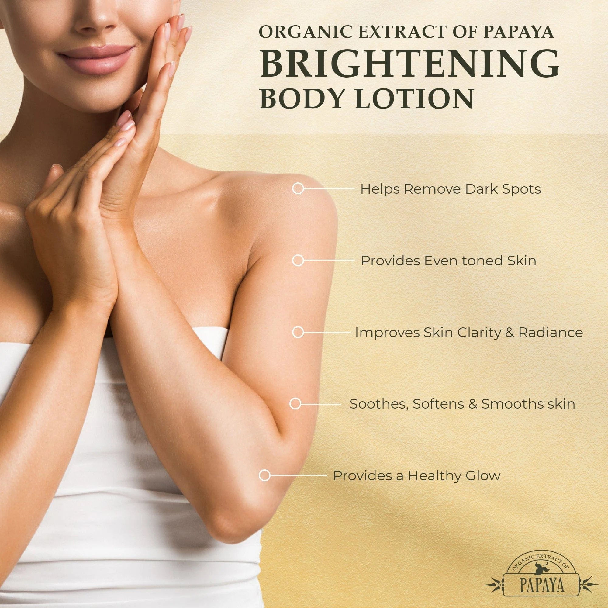 Organic Extract Of Papaya Brightening Body Lotion 400ml / 13.5 fl oz - Image 3