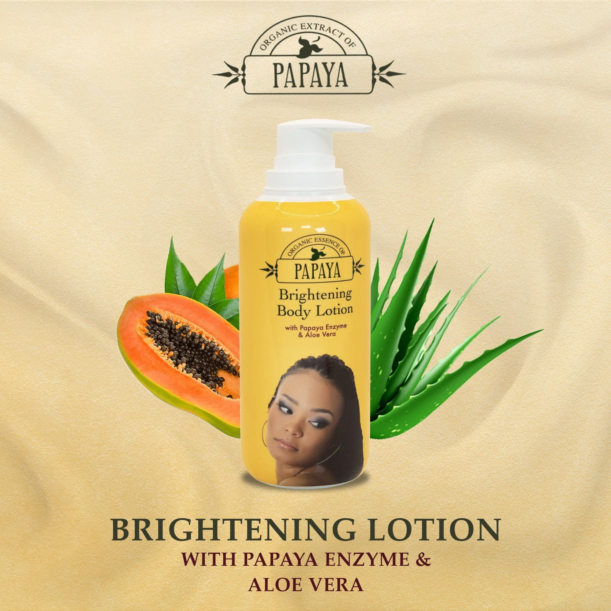 Organic Extract Of Papaya Brightening Body Lotion 400ml / 13.5 fl oz - Image 5