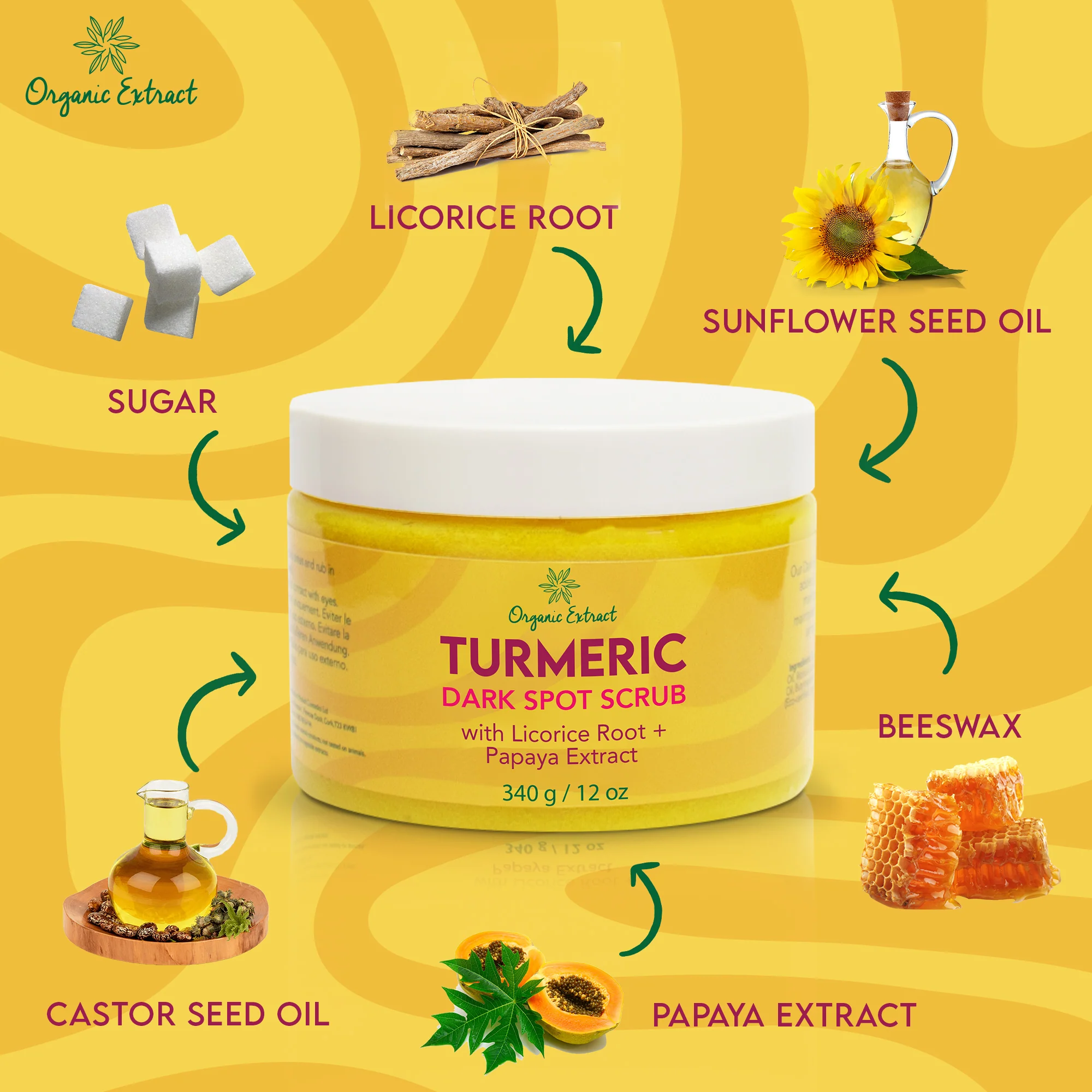 Organic Extract Turmeric Dark Spot Scrub 12 oz/354 ml - Image 4
