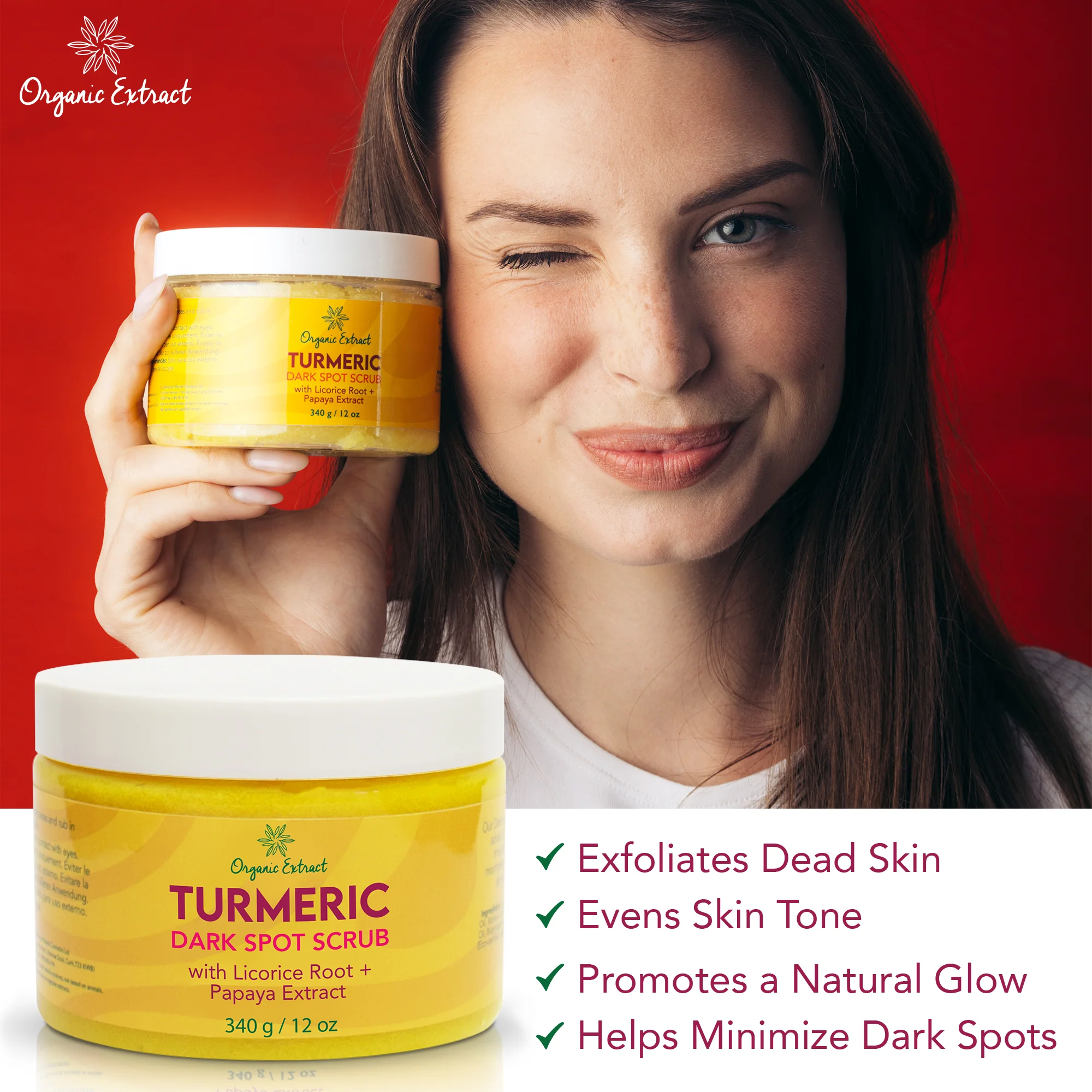 Organic Extract Turmeric Dark Spot Scrub 12 oz/354 ml - Image 5