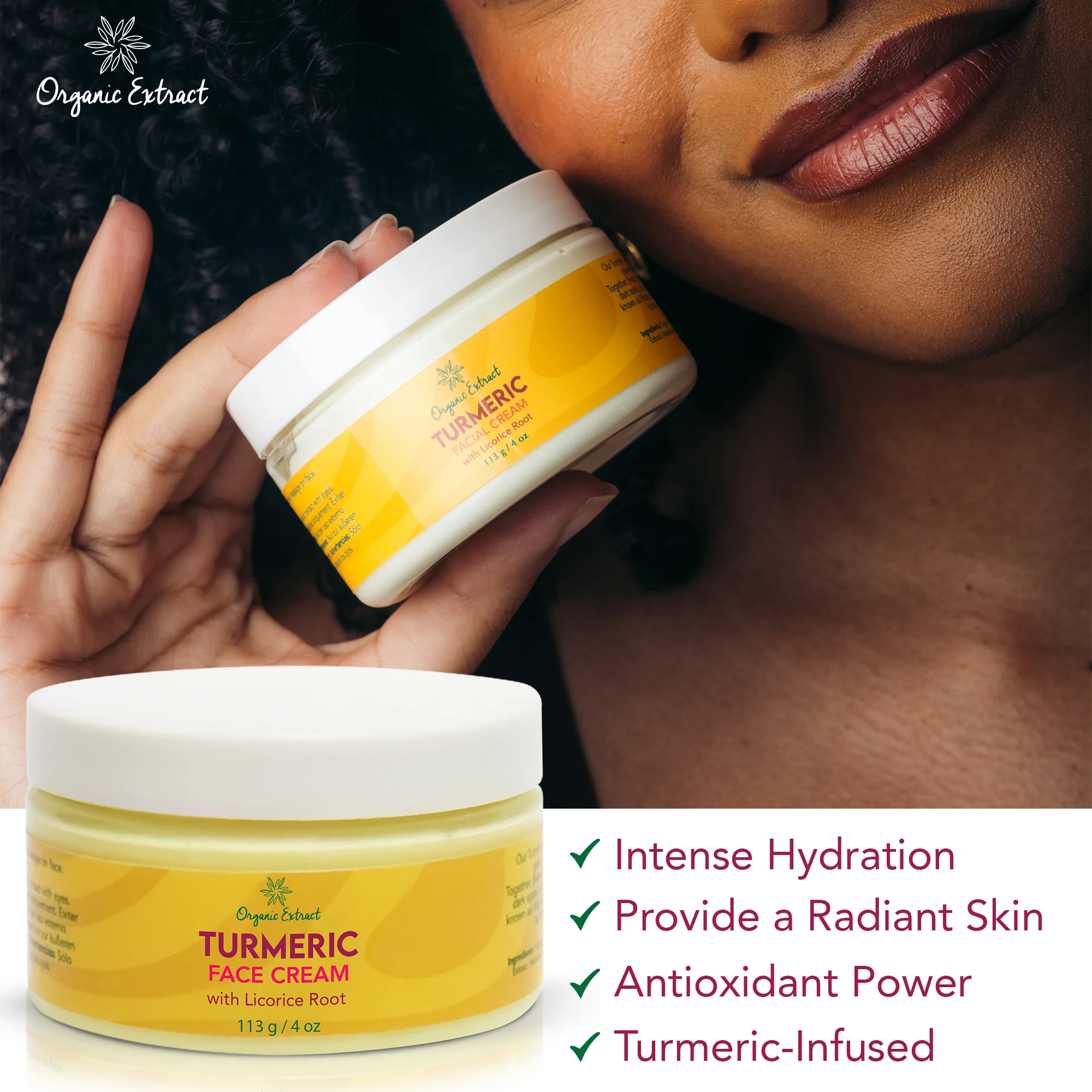 Organic Extract Turmeric Facial Cream 4 oz/118 ml - Image 5