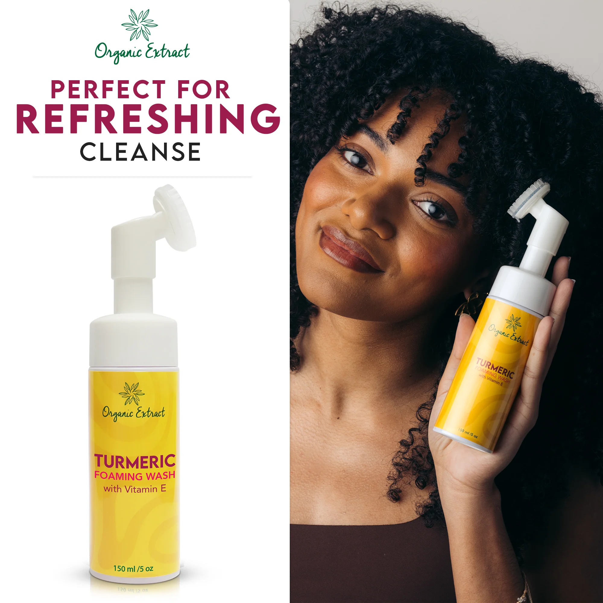 Organic Extract Turmeric Foaming Wash 5 oz/ 150ml - Image 5