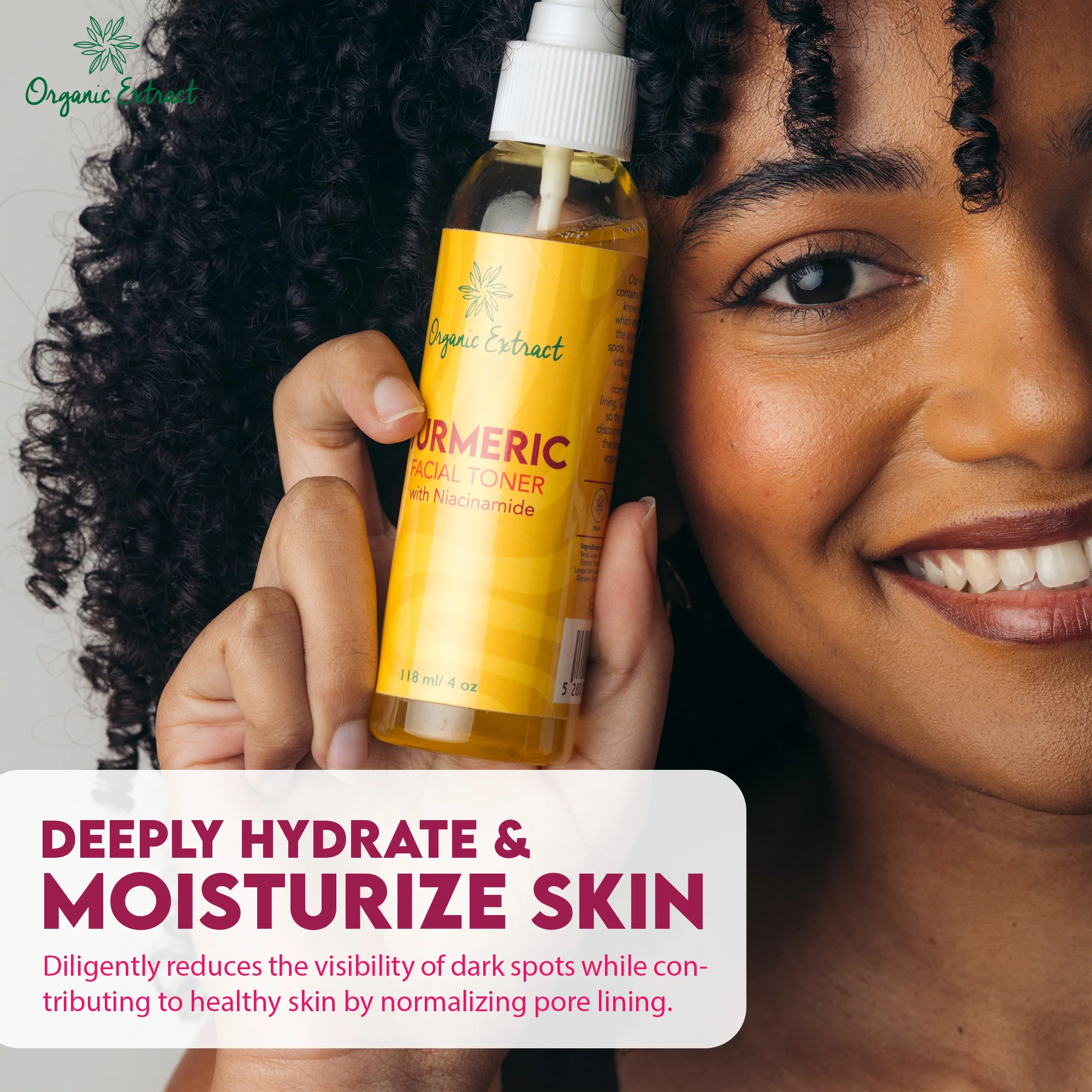 Organic Extract Turmeric Facial Toner 4 oz/118 ml - Image 3