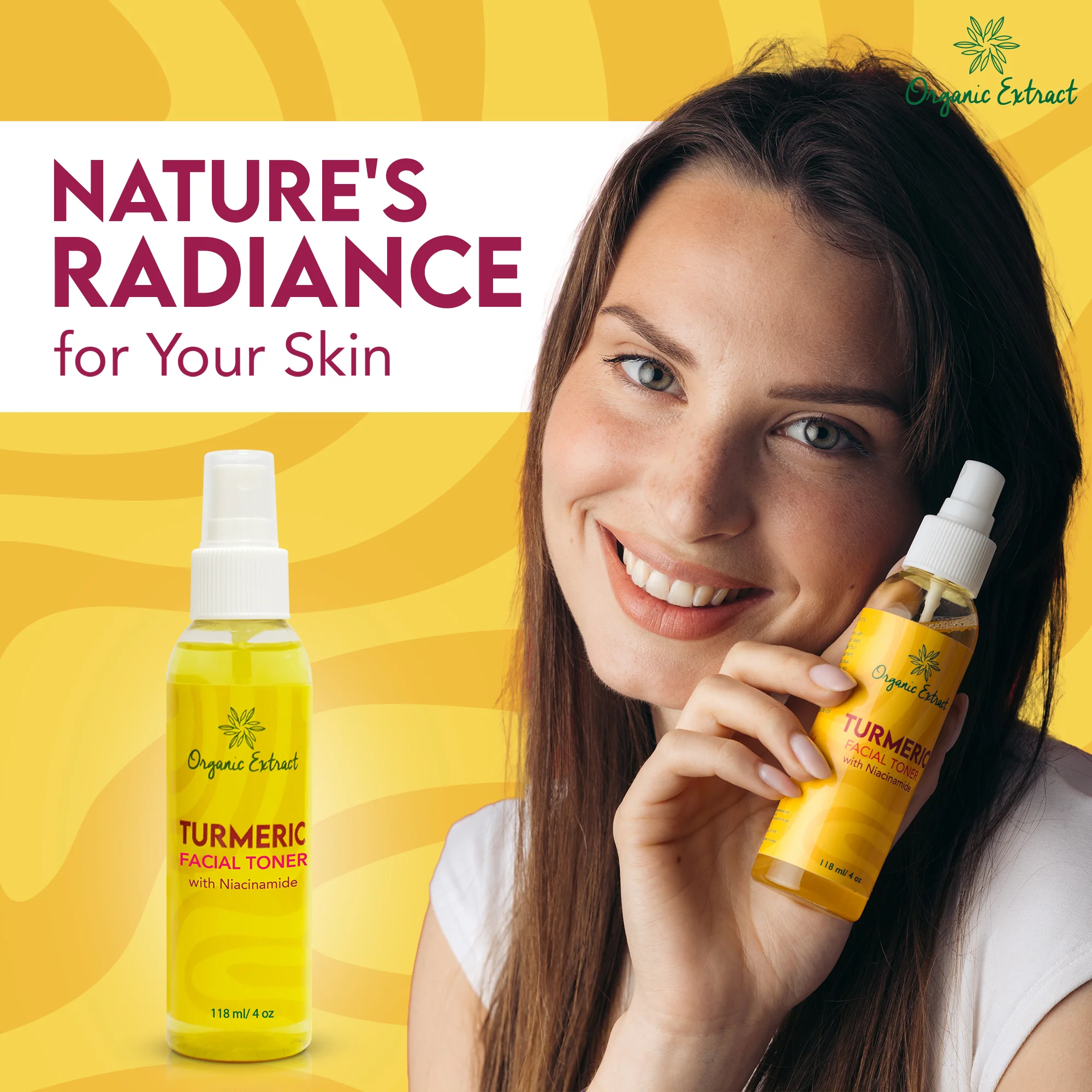 Organic Extract Turmeric Facial Toner 4 oz/118 ml - Image 5
