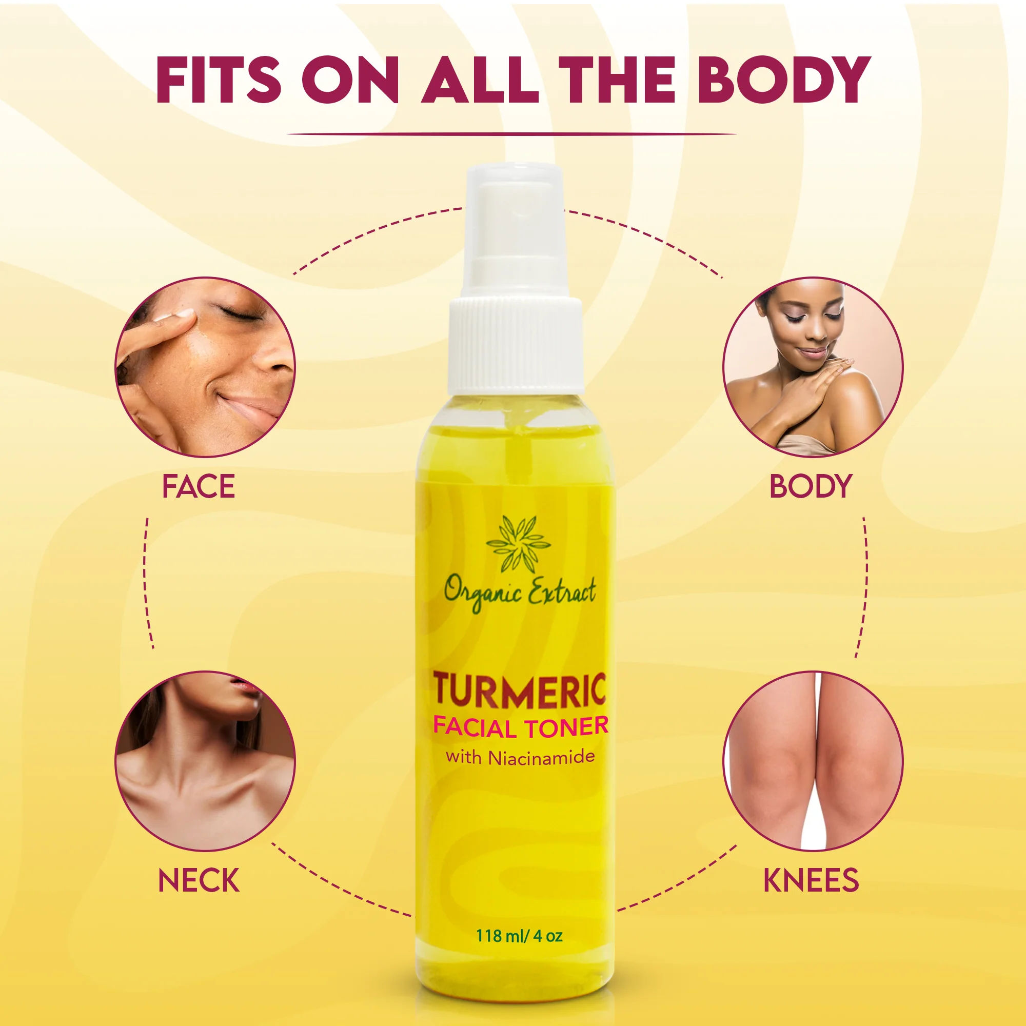 Organic Extract Turmeric Facial Toner 4 oz/118 ml - Image 6