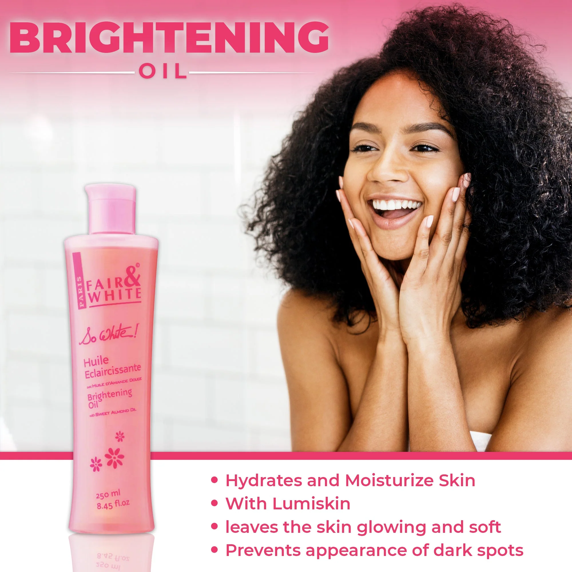 So White Brightening Body Oil With Almond Oil 250ml - Image 6