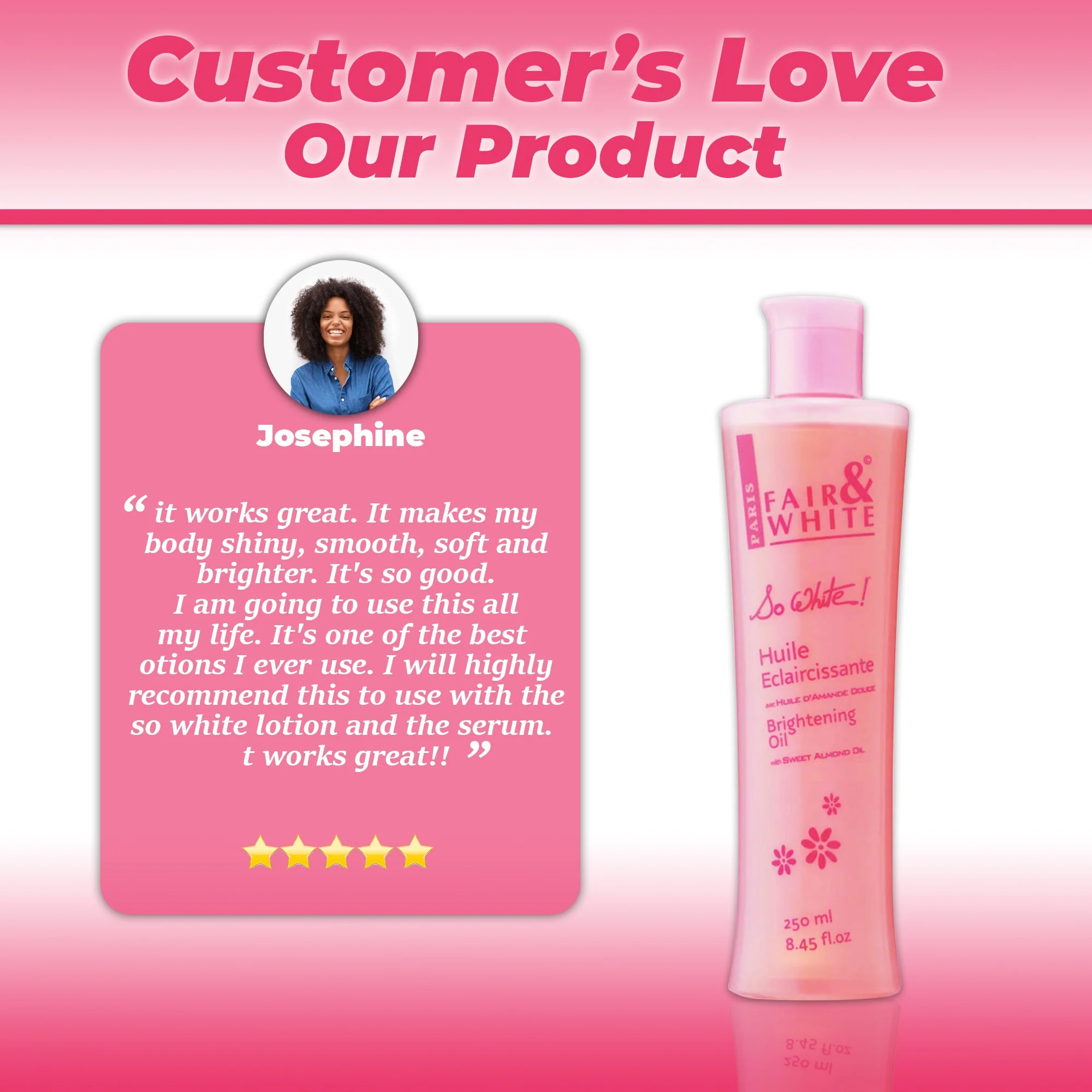 So White Brightening Body Oil With Almond Oil 250ml - Image 7