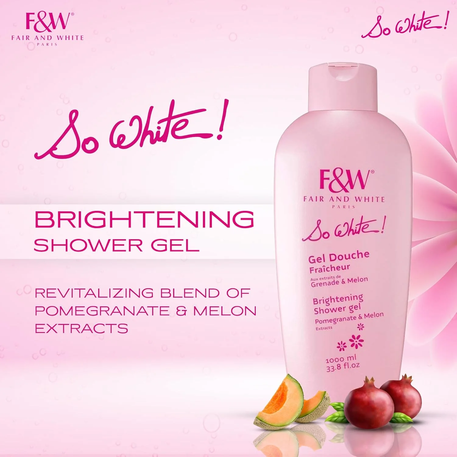 So White Brightening Shower Gel 1000ml - Image 4
