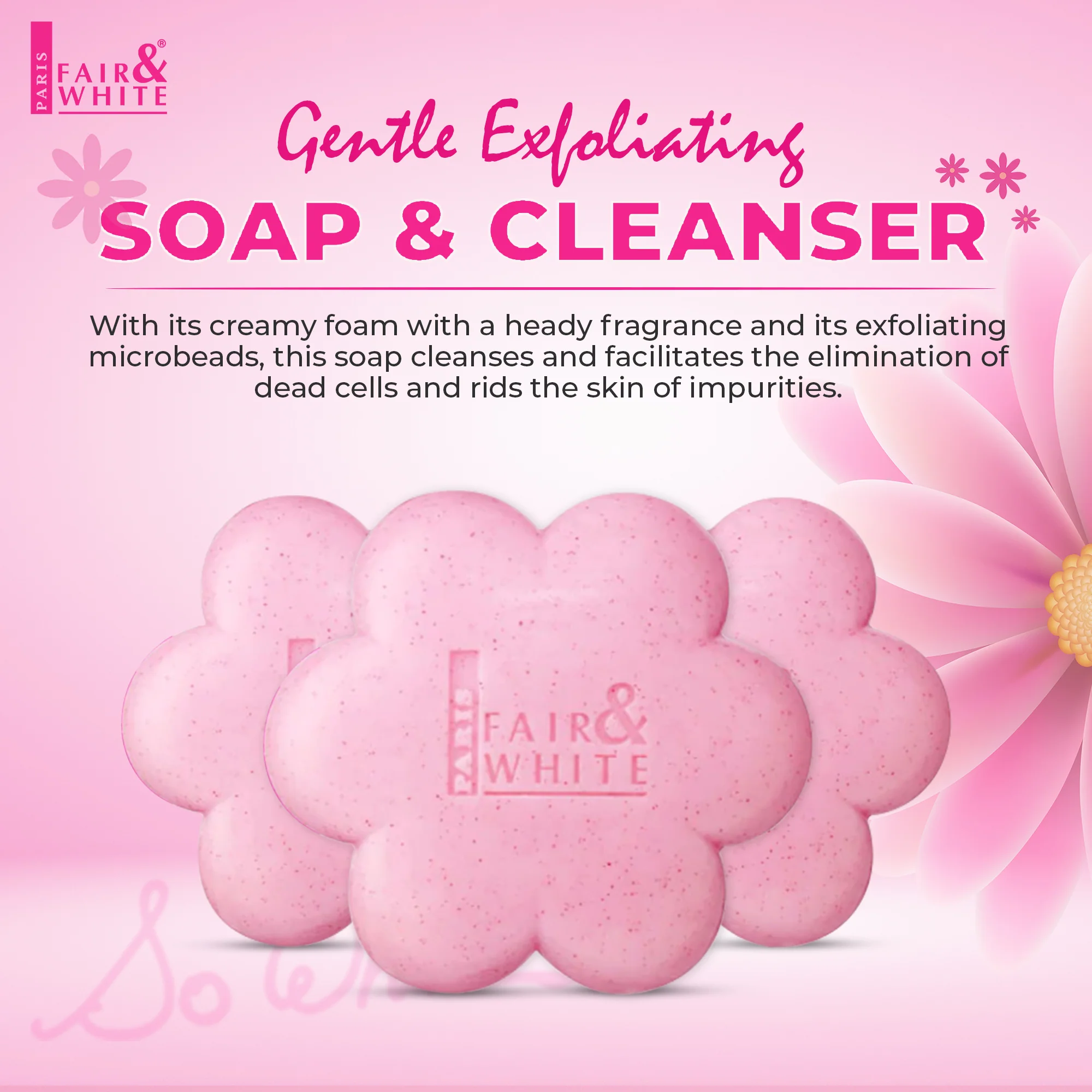 So White Exfoliating Soap Bar 200g - Image 4