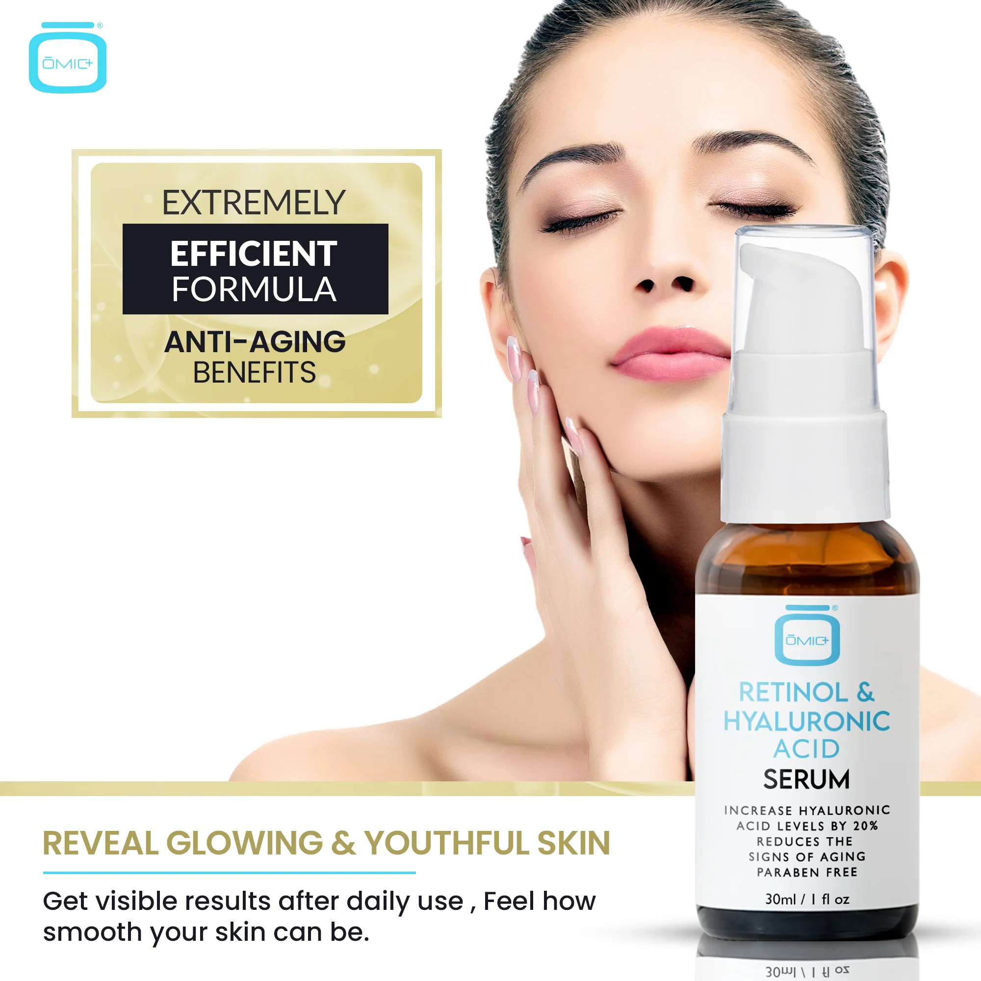 OMIC+ Retinol & Hyaluronic Serum - 30ml / 1 Fl Oz - Image 4